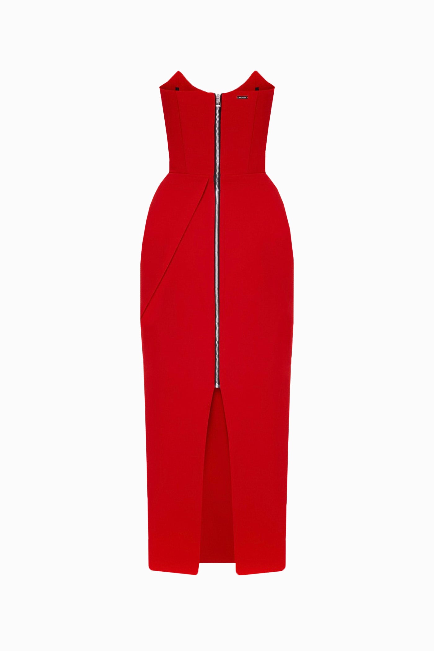 ANASTASIA MATT SILK MIDI DRESS RED