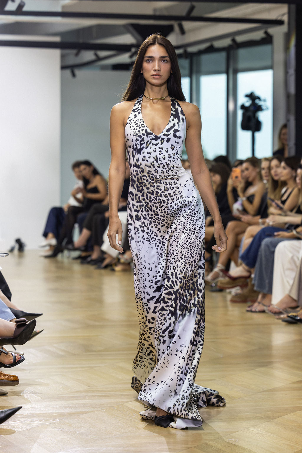 LEOPARD-PRINT MAXI DRESS