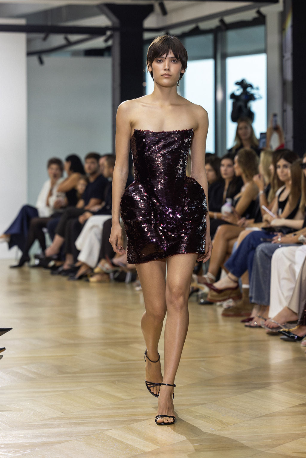MUNA MINI DRESS BURGUNDY