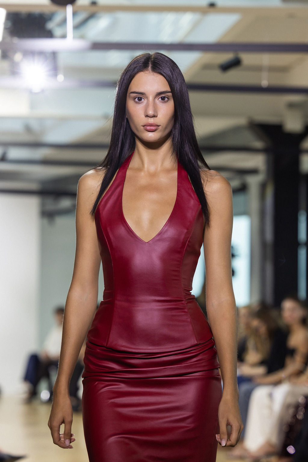 LEATHER CORSET RED