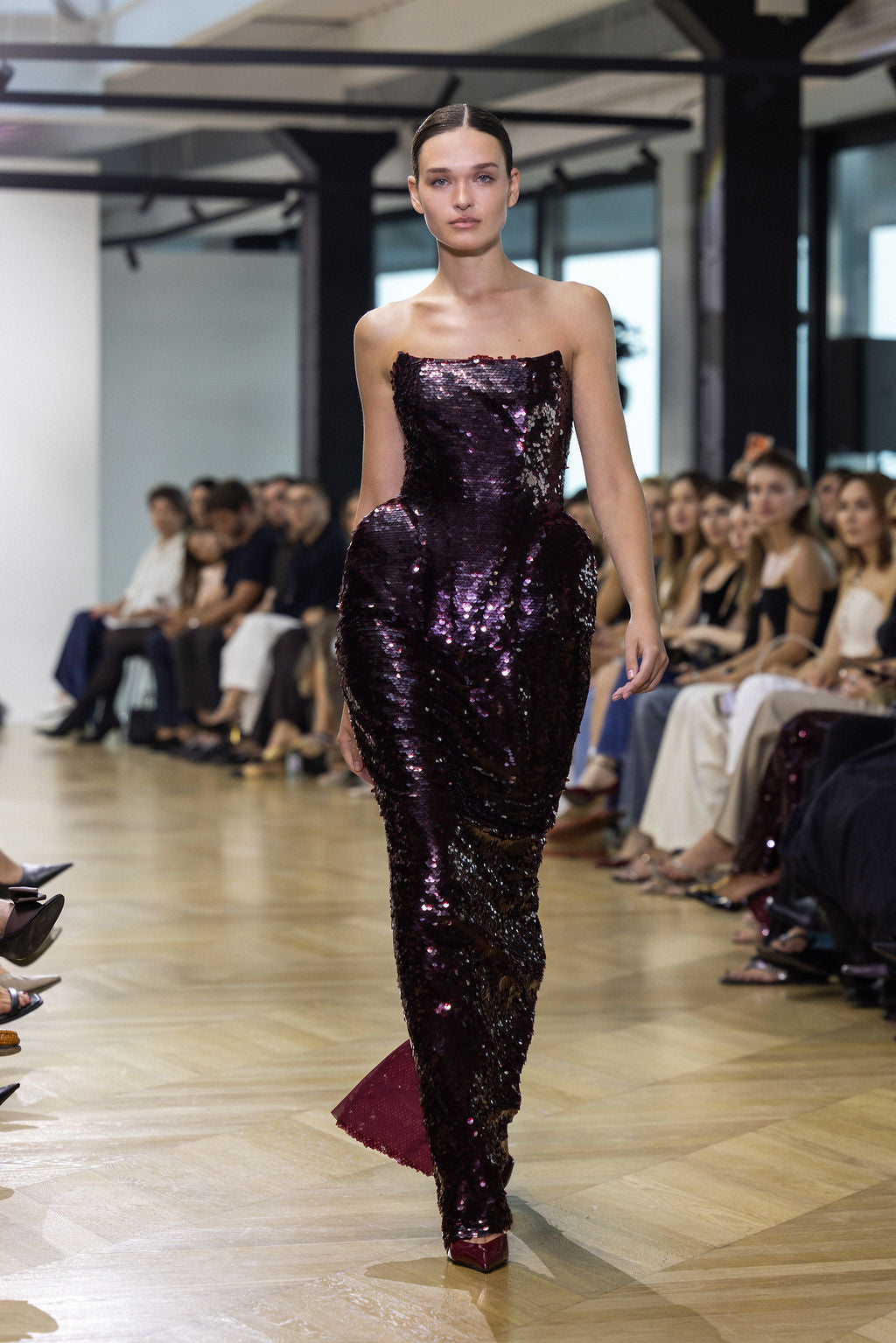 MUNA DRESS BURGUNDY