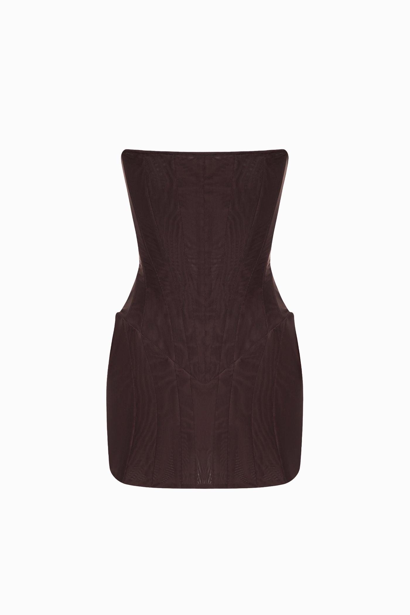 CAMILLE MESH DRESS BROWN