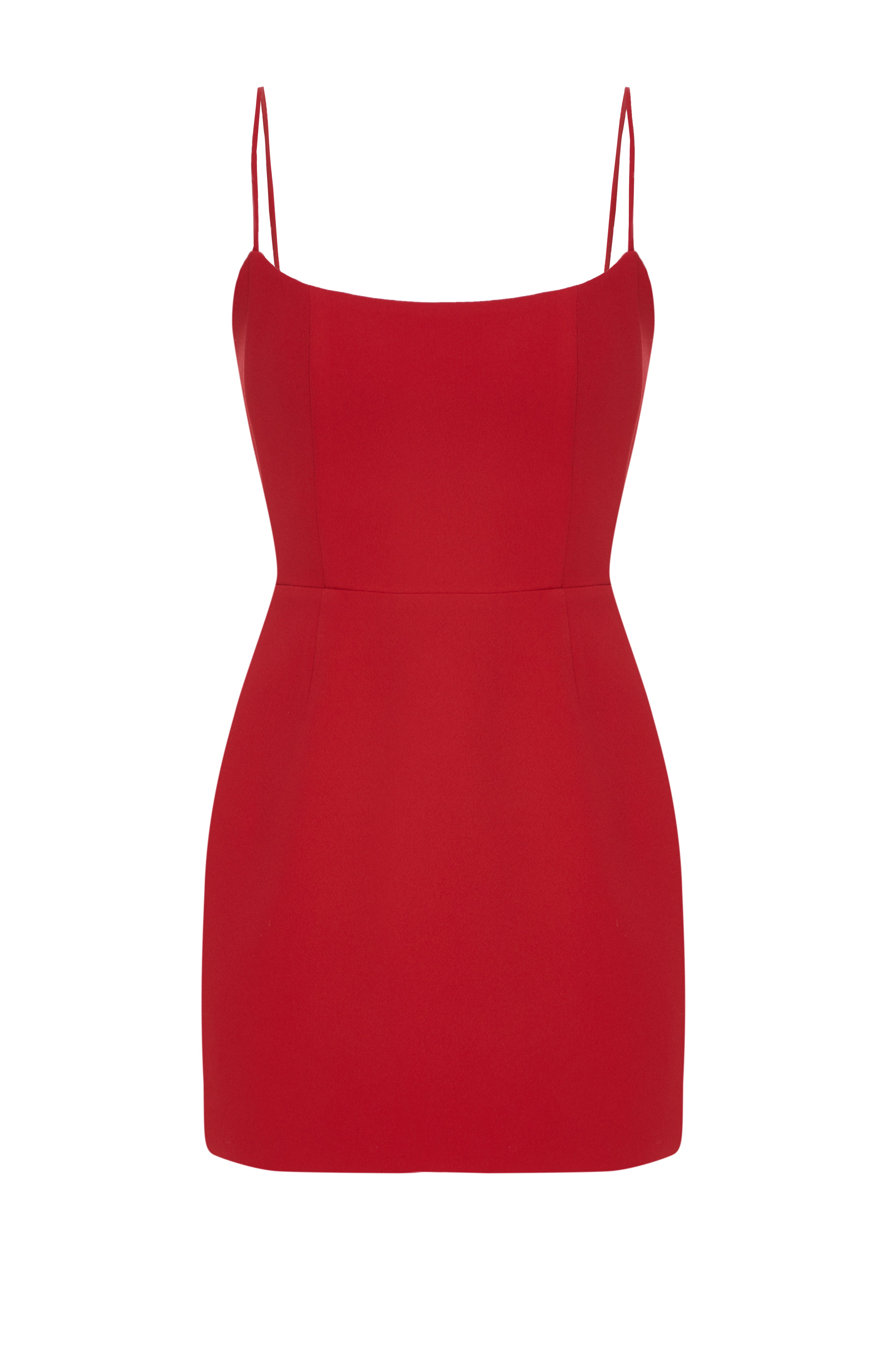 MINI DRESS WITH STRAPS RED