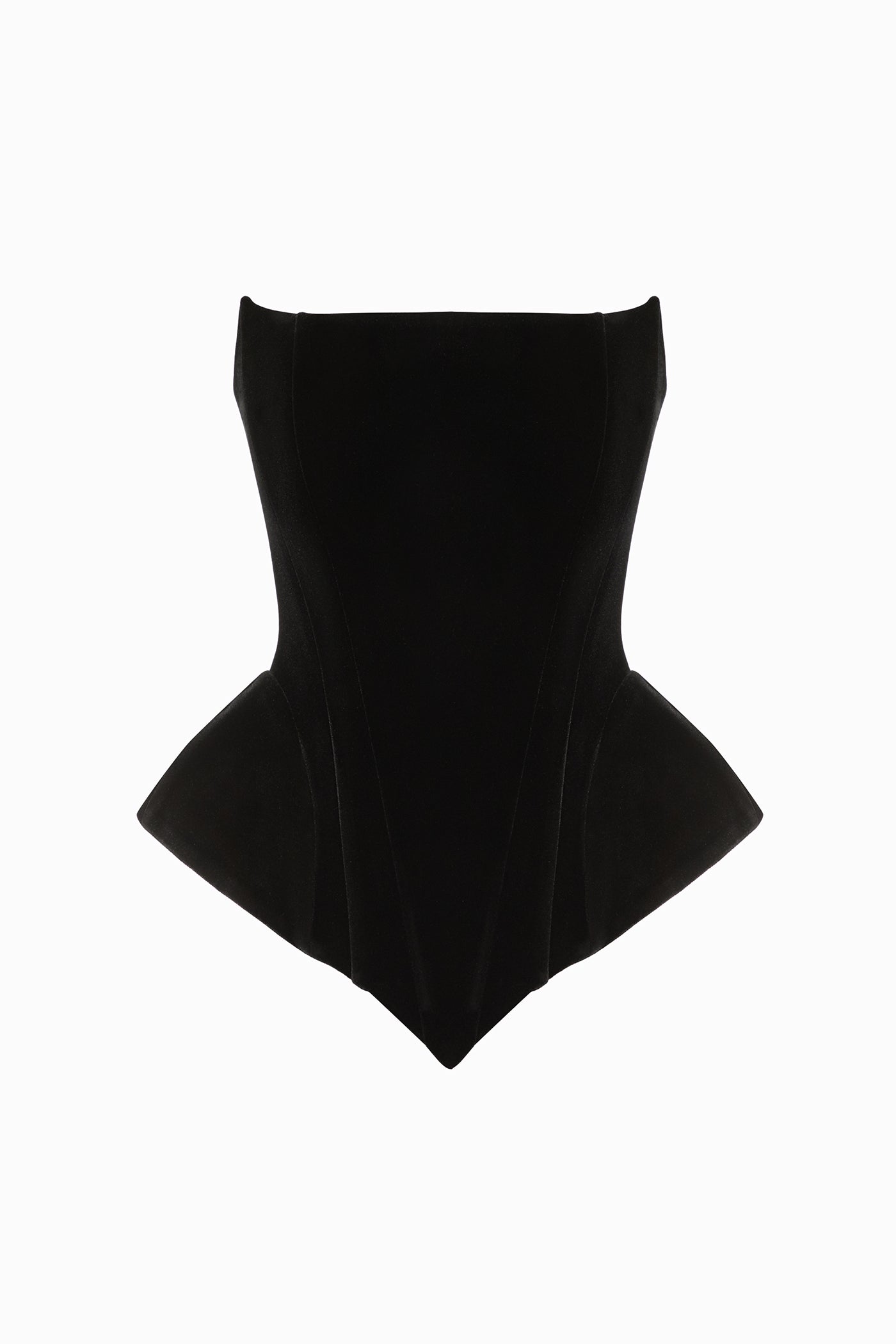 EVA VELVET CORSET IN BLACK