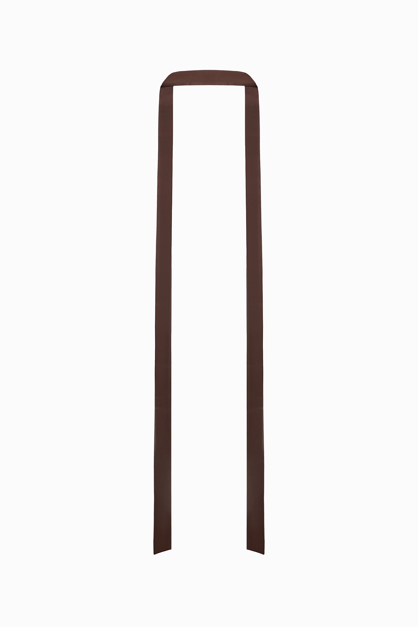 SOFT SATIN SCARF BROWN