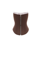 TWO-SIDED TIBI SOFT CORSET BROWN&PINK