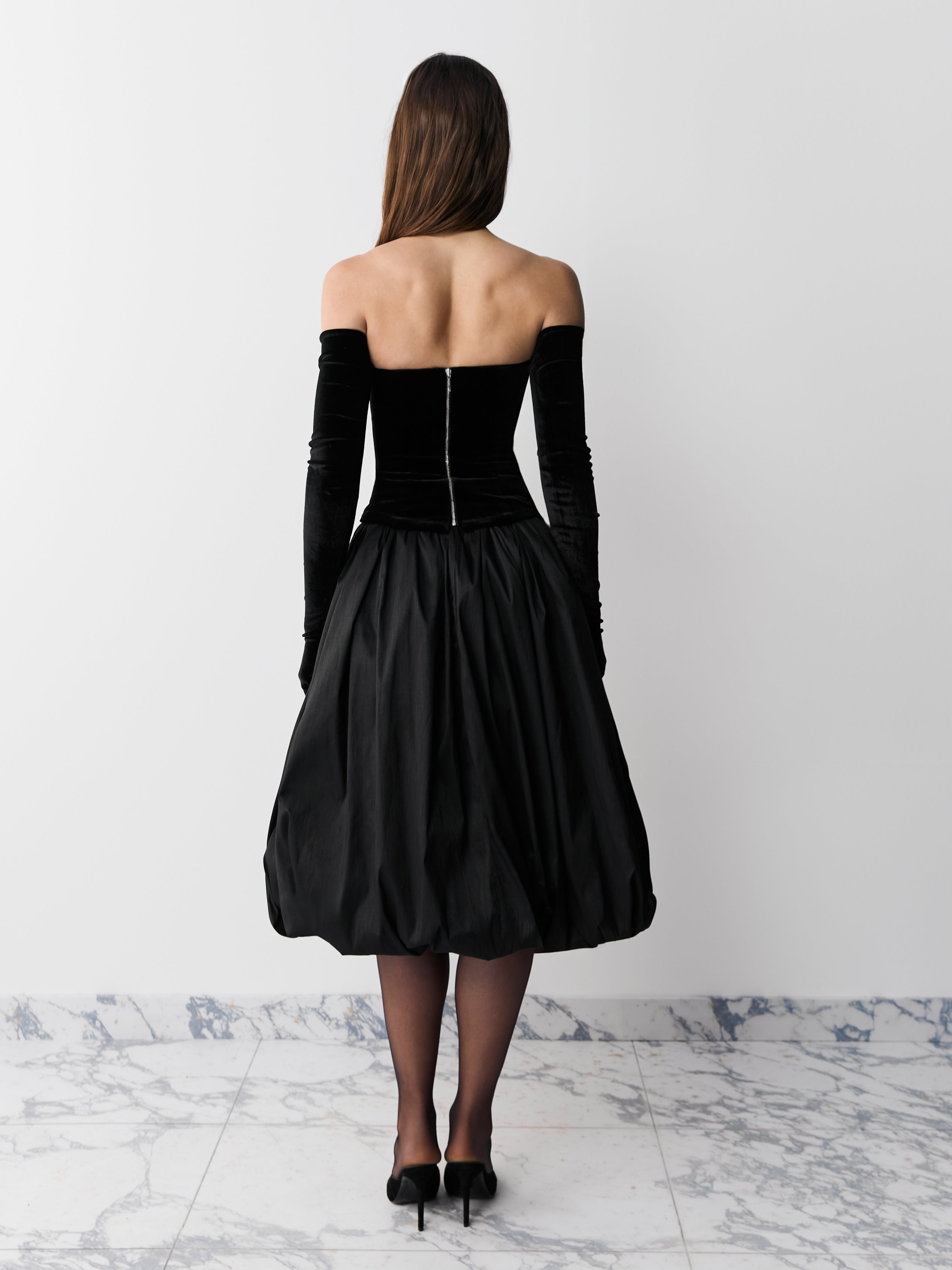 TRANSFORMER MIDI SKIRT BLACK
