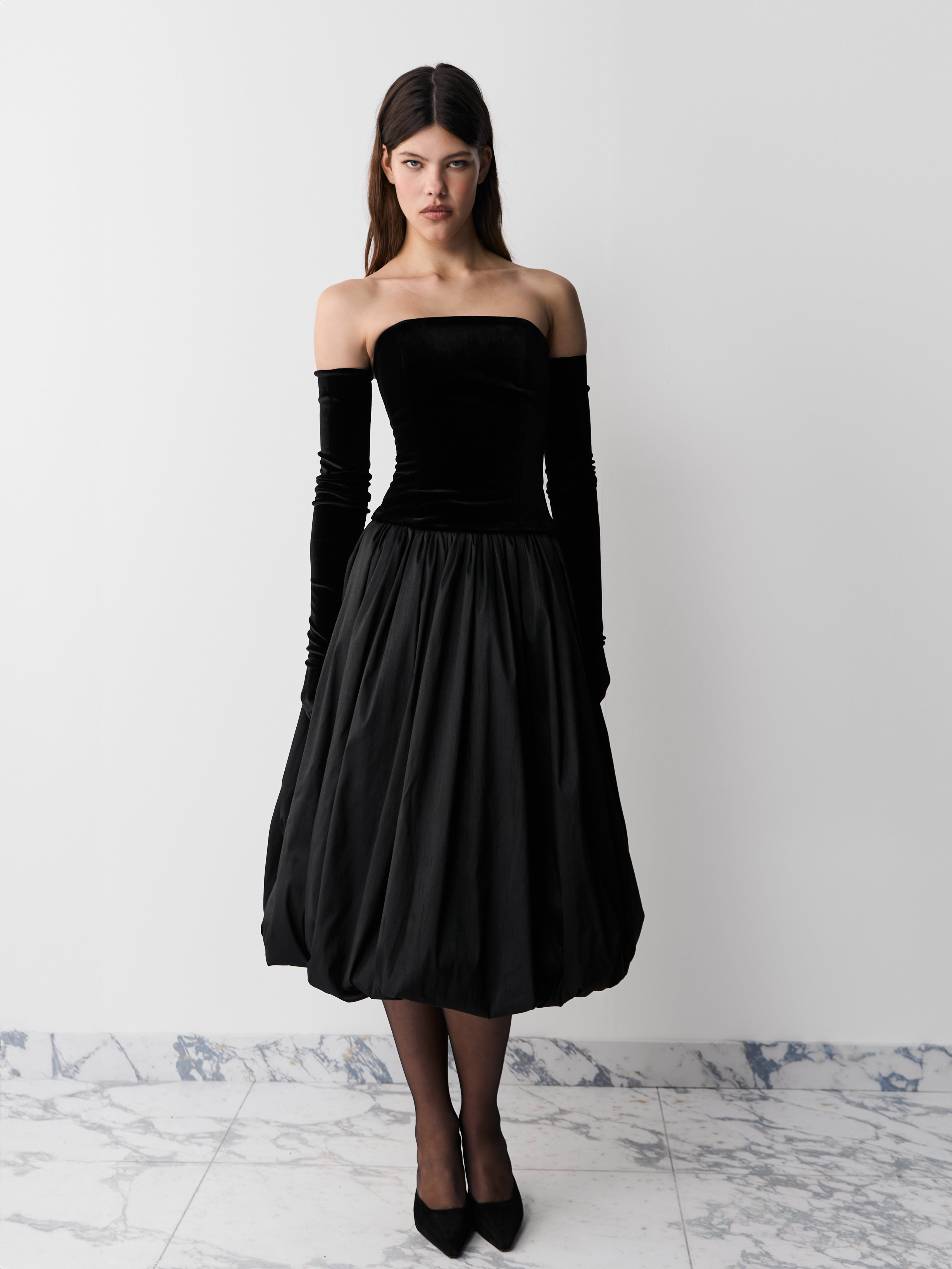 TRANSFORMER MIDI SKIRT BLACK