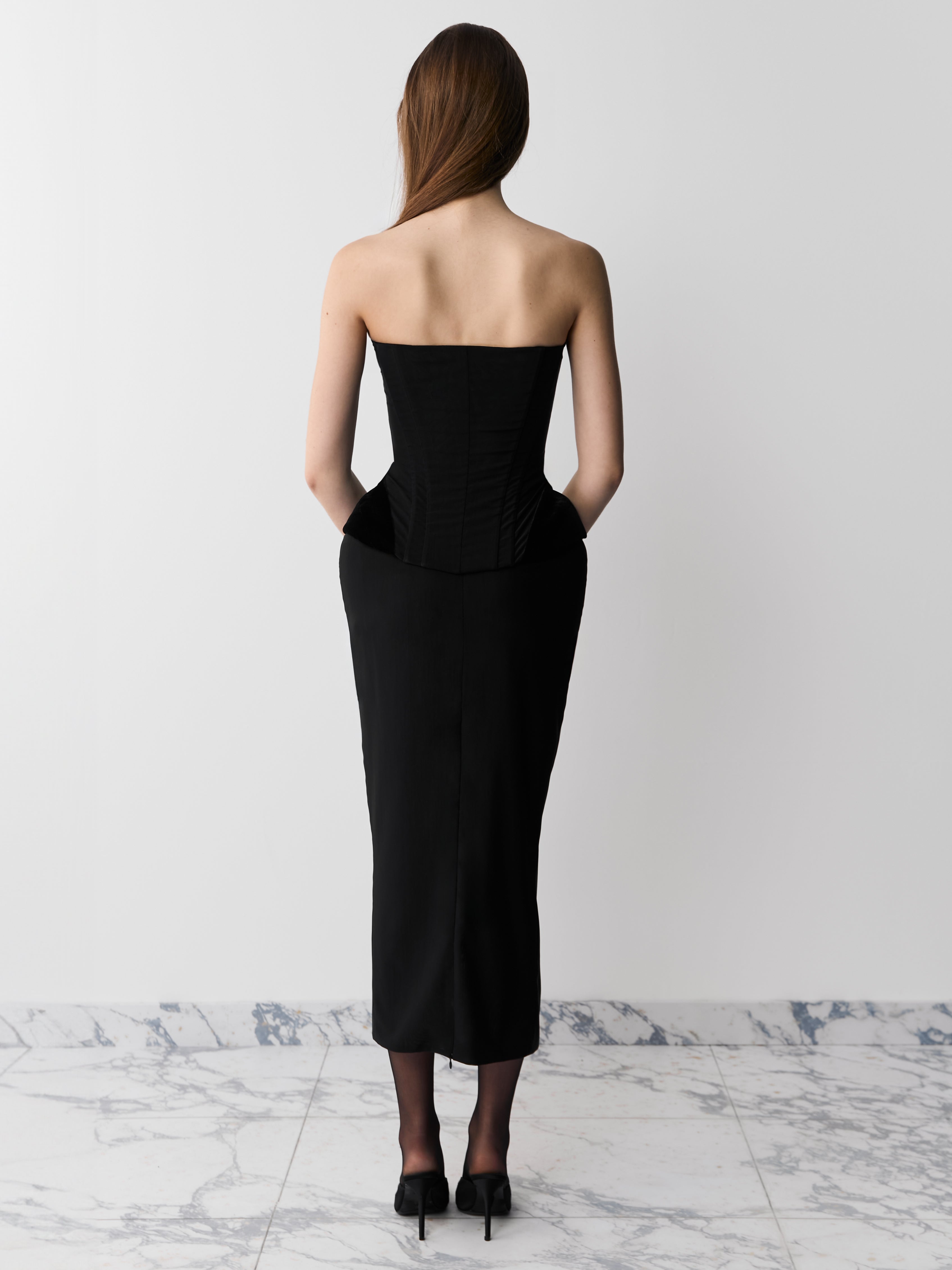 MESH MIDI SKIRT WITH HOOKS