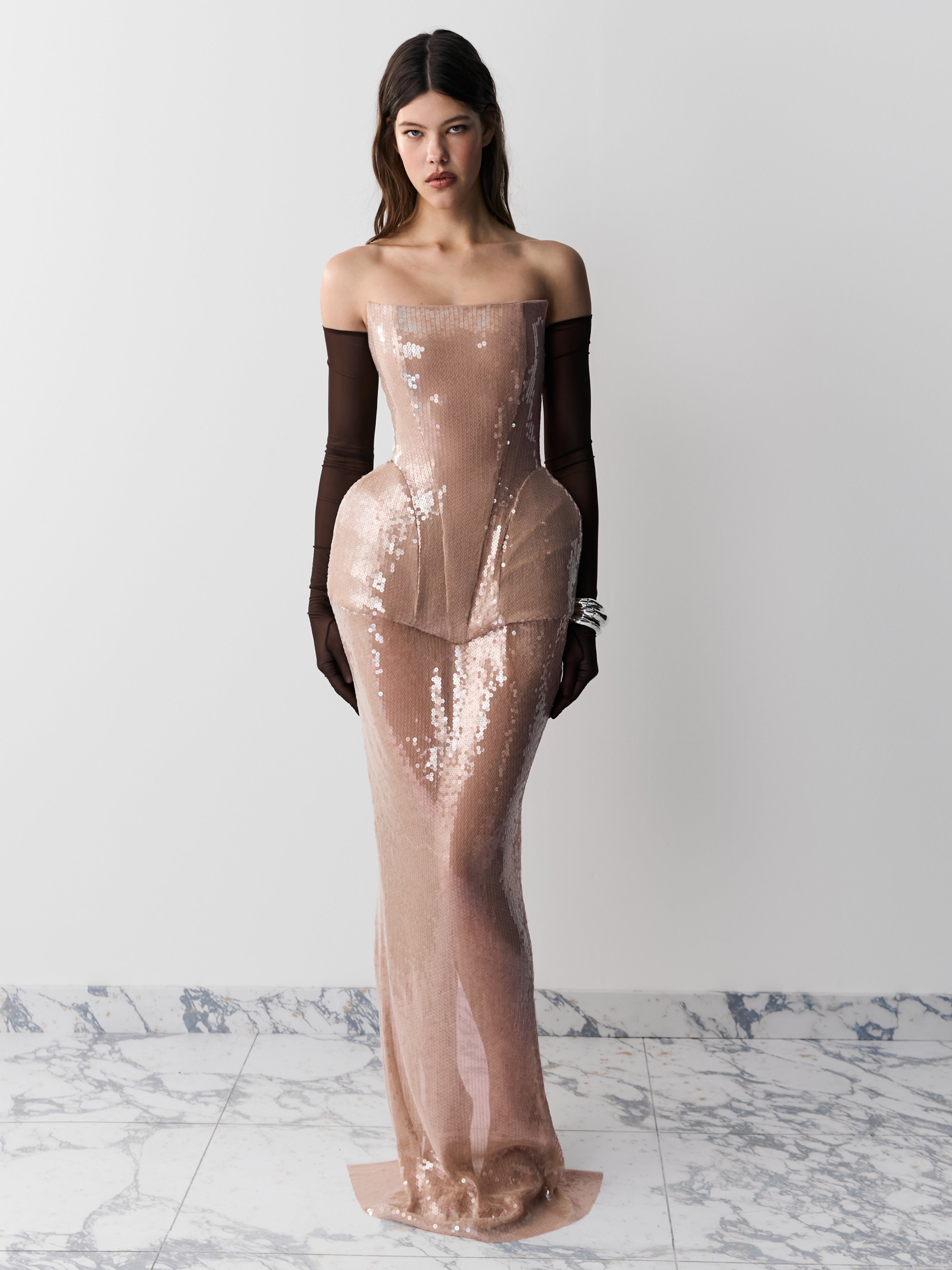 MUNA DRESS BEIGE