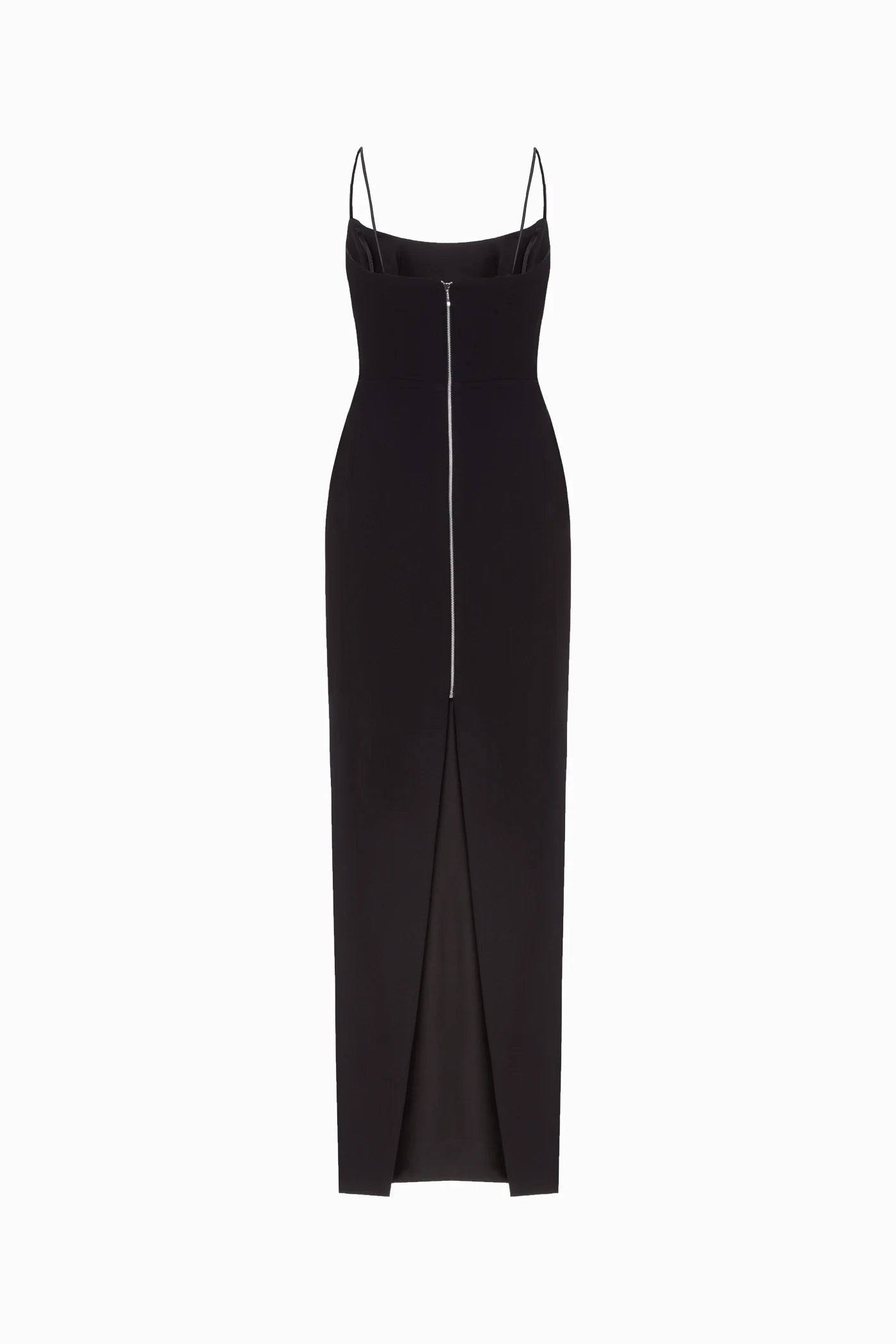 MAXI DRESS WITH STRAPS BLACK
