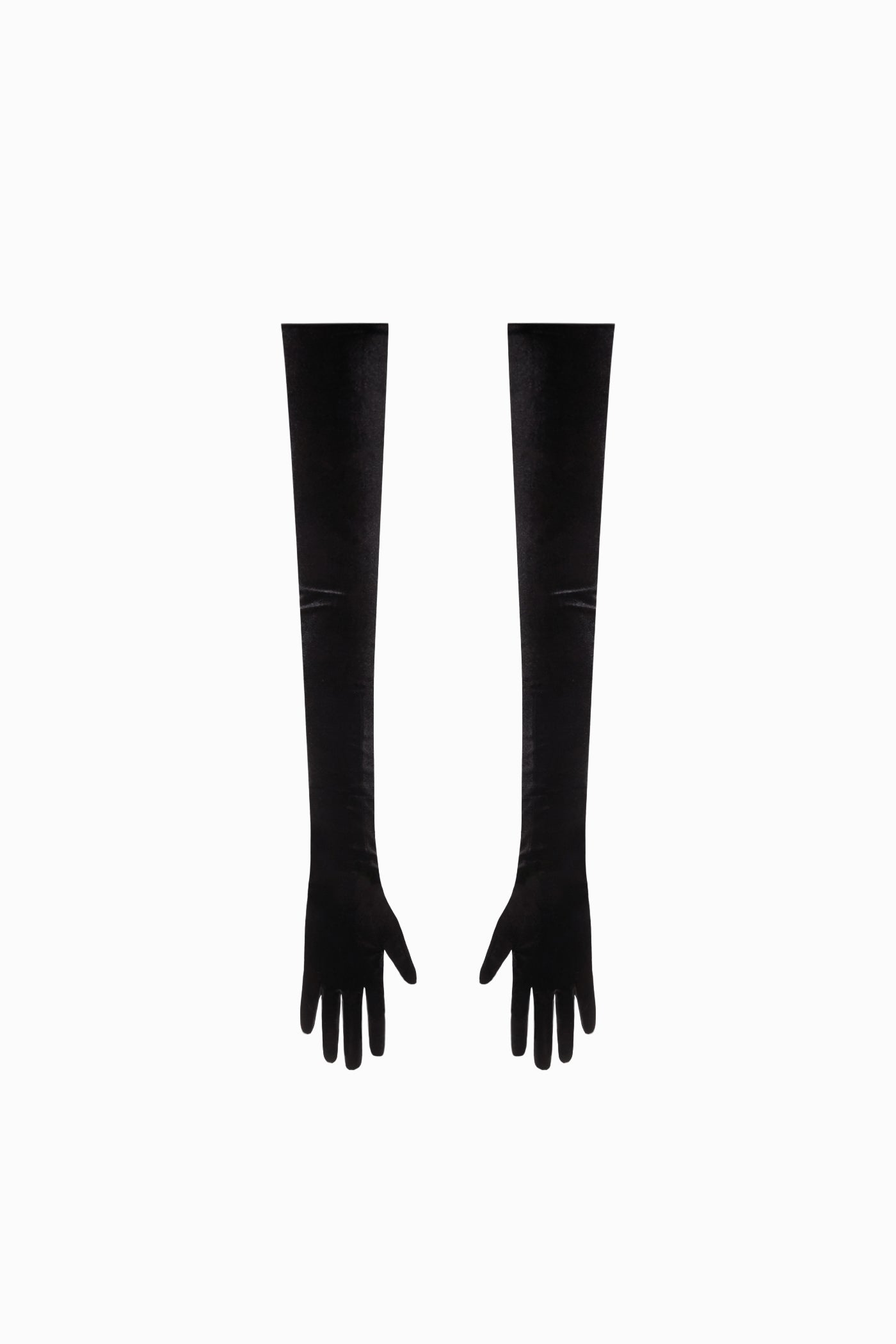 LONG VELVET GLOVES IN BLACK