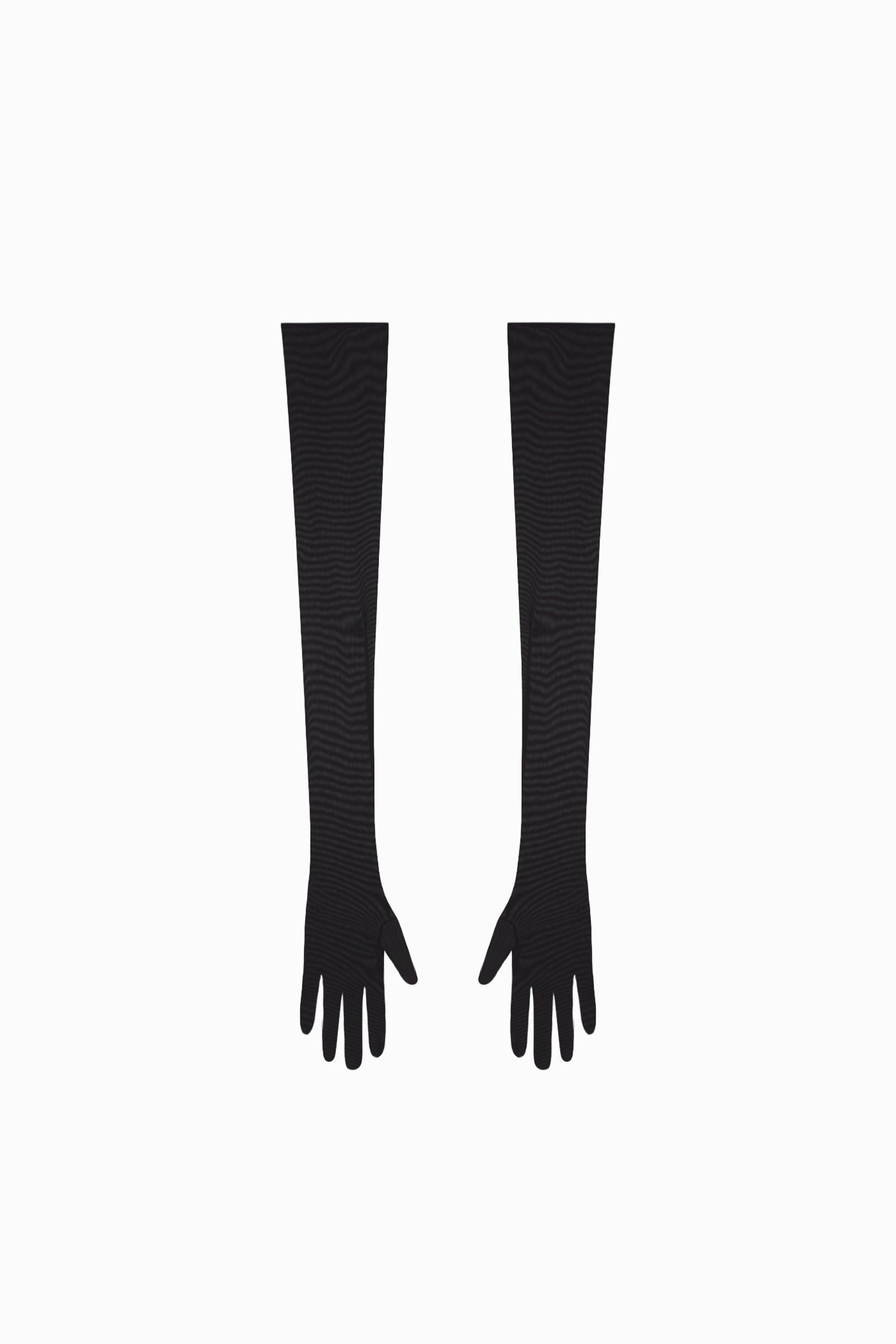 LONG STRETCH GLOVES IN BLACK