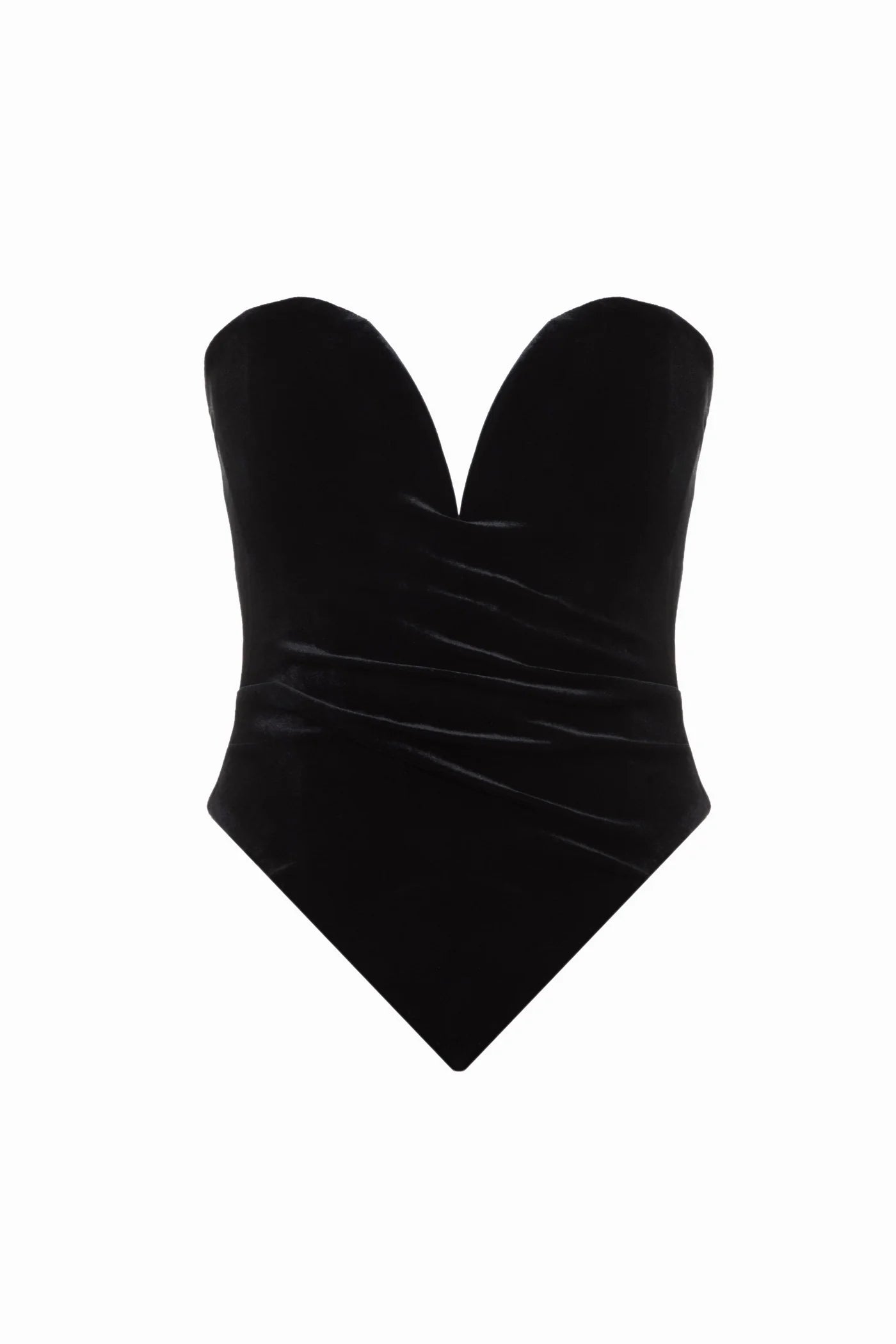 DAVINA VELVET CORSET IN BLACK