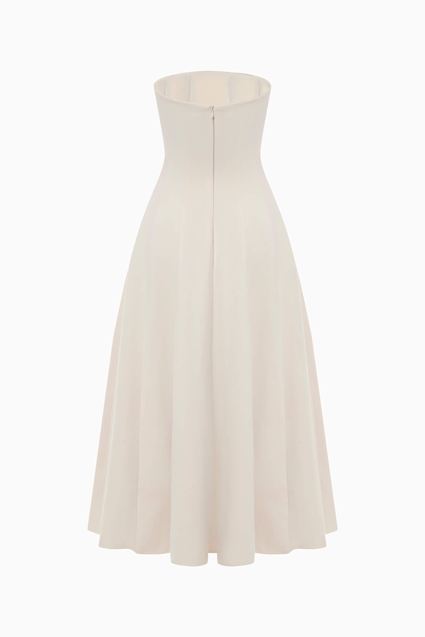CORSET MIDI DRESS IN BEIGE