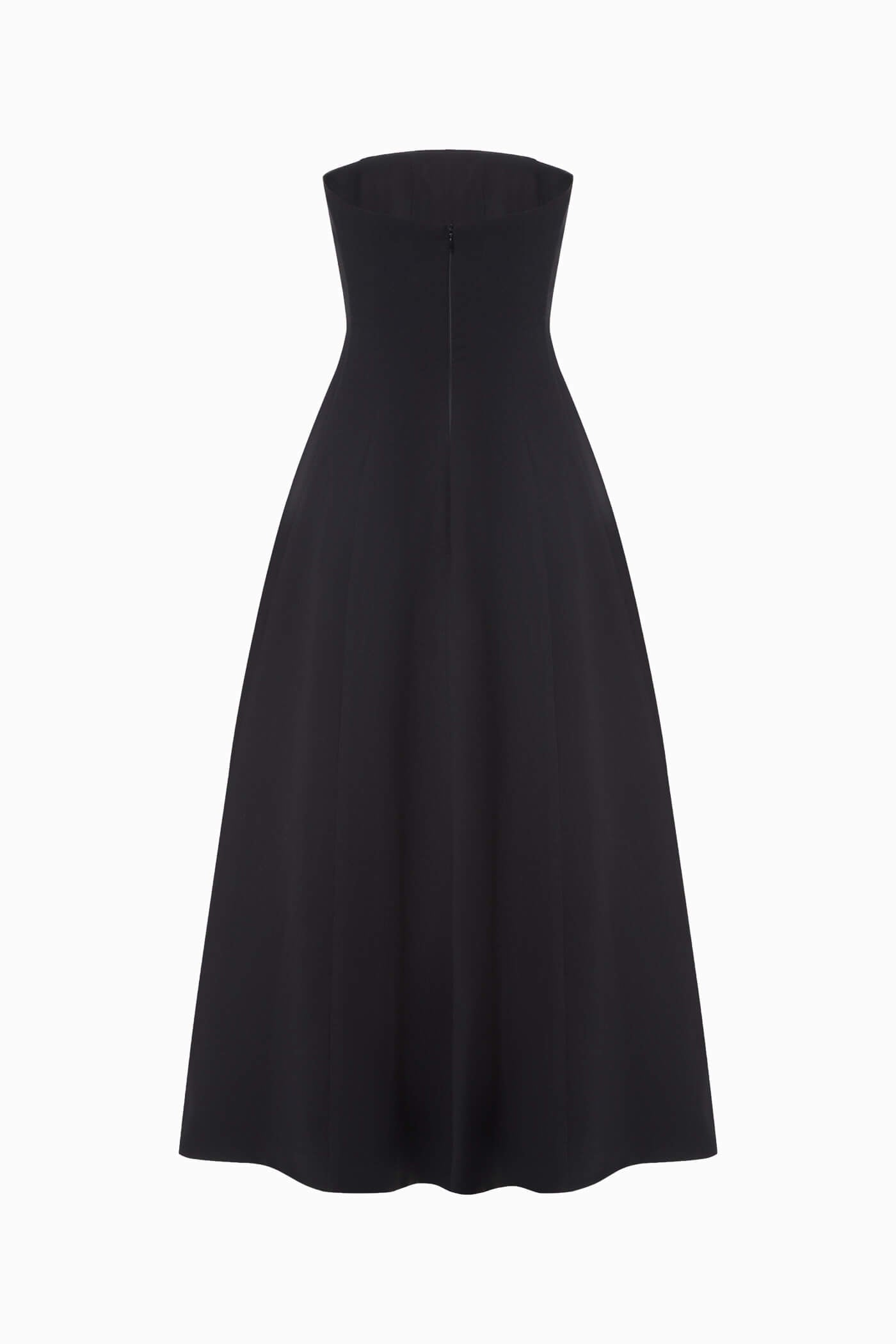 CORSET MIDI DRESS IN BLACK