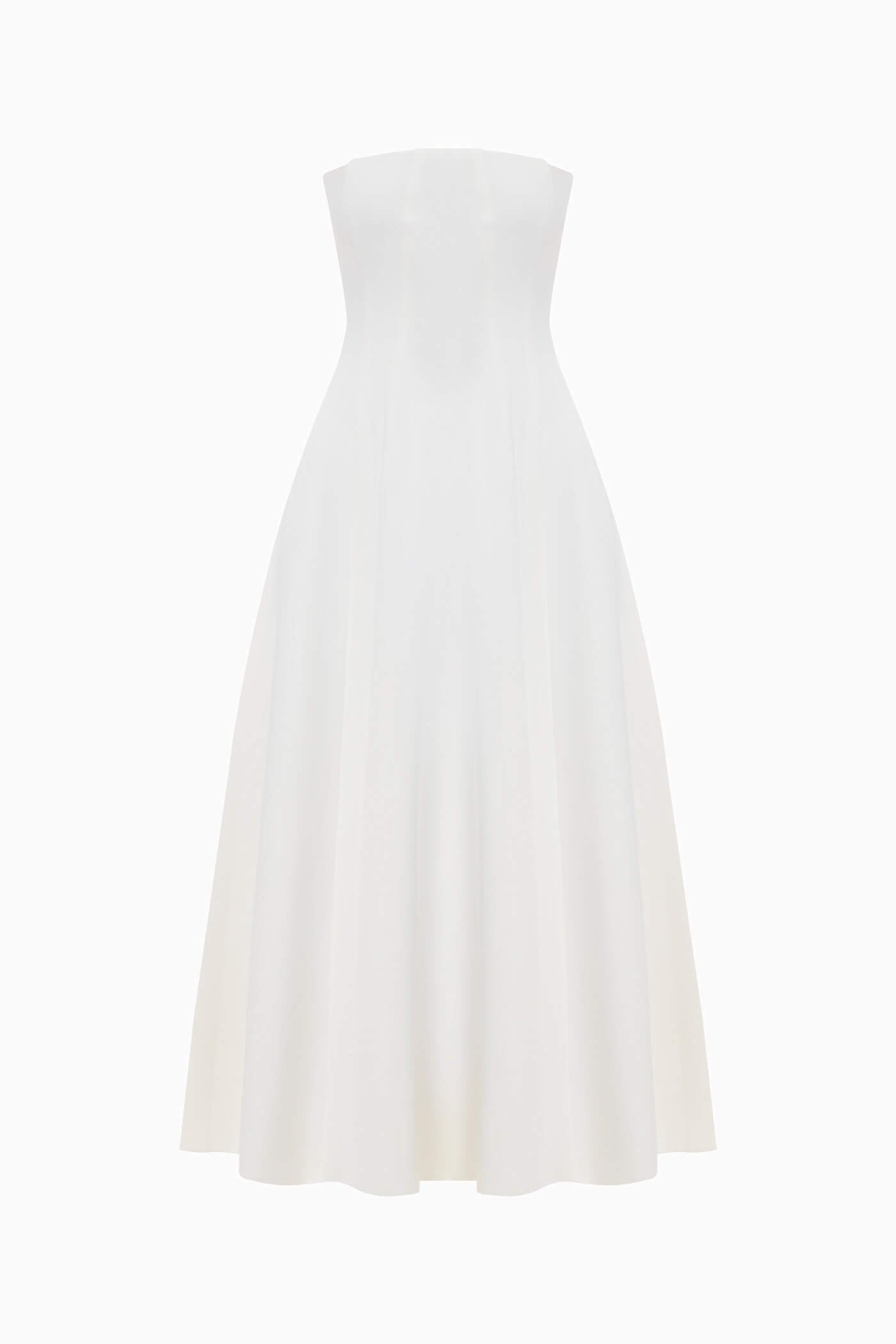 CORSET MIDI DRESS IN MILK