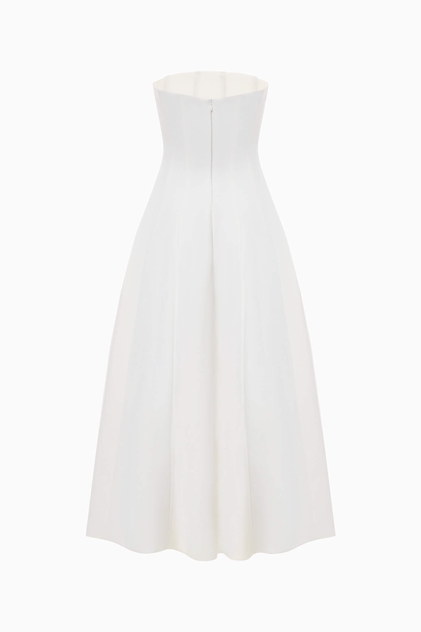 CORSET MIDI DRESS IN MILK