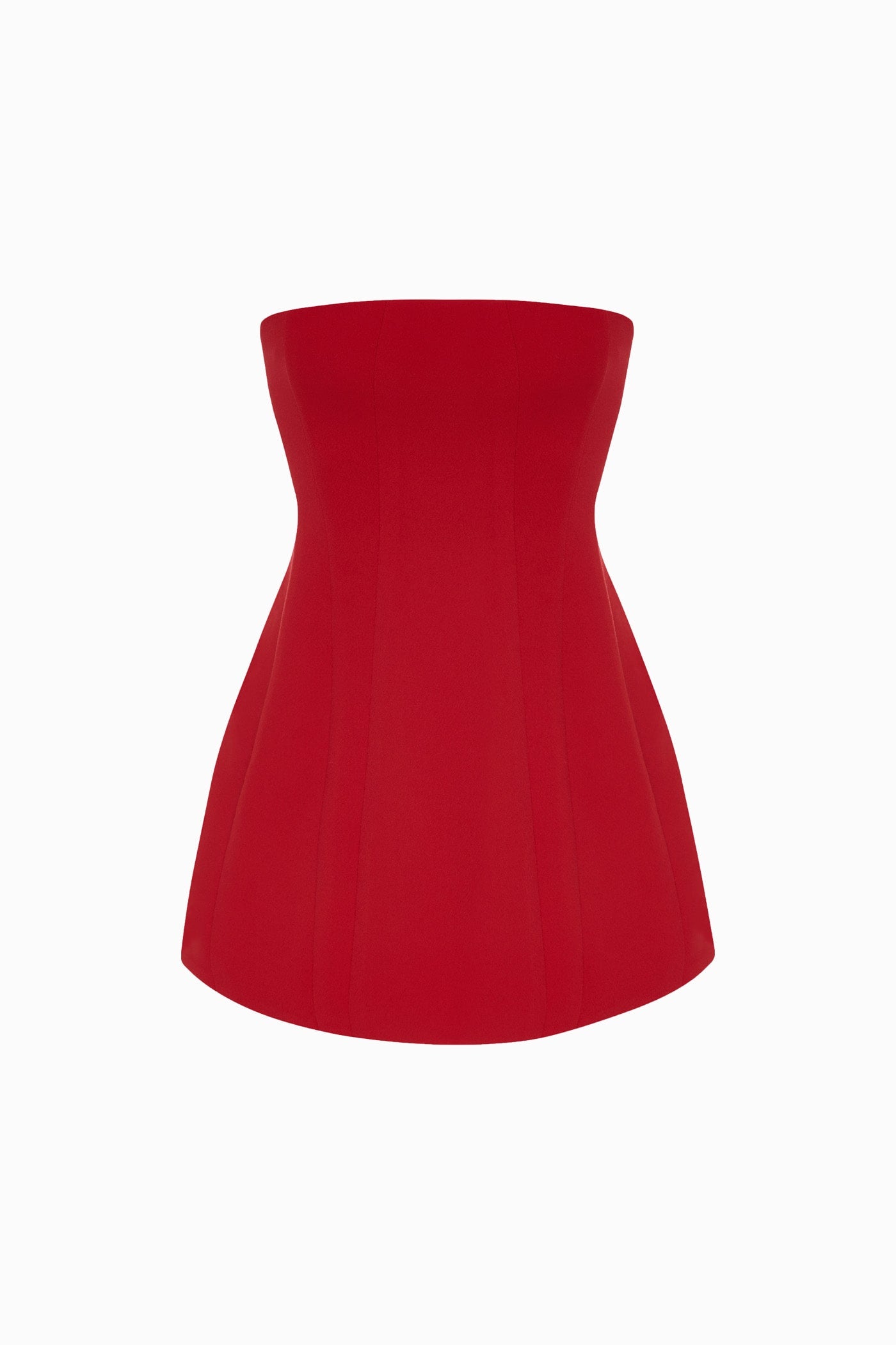 CORSET MINI DRESS RED
