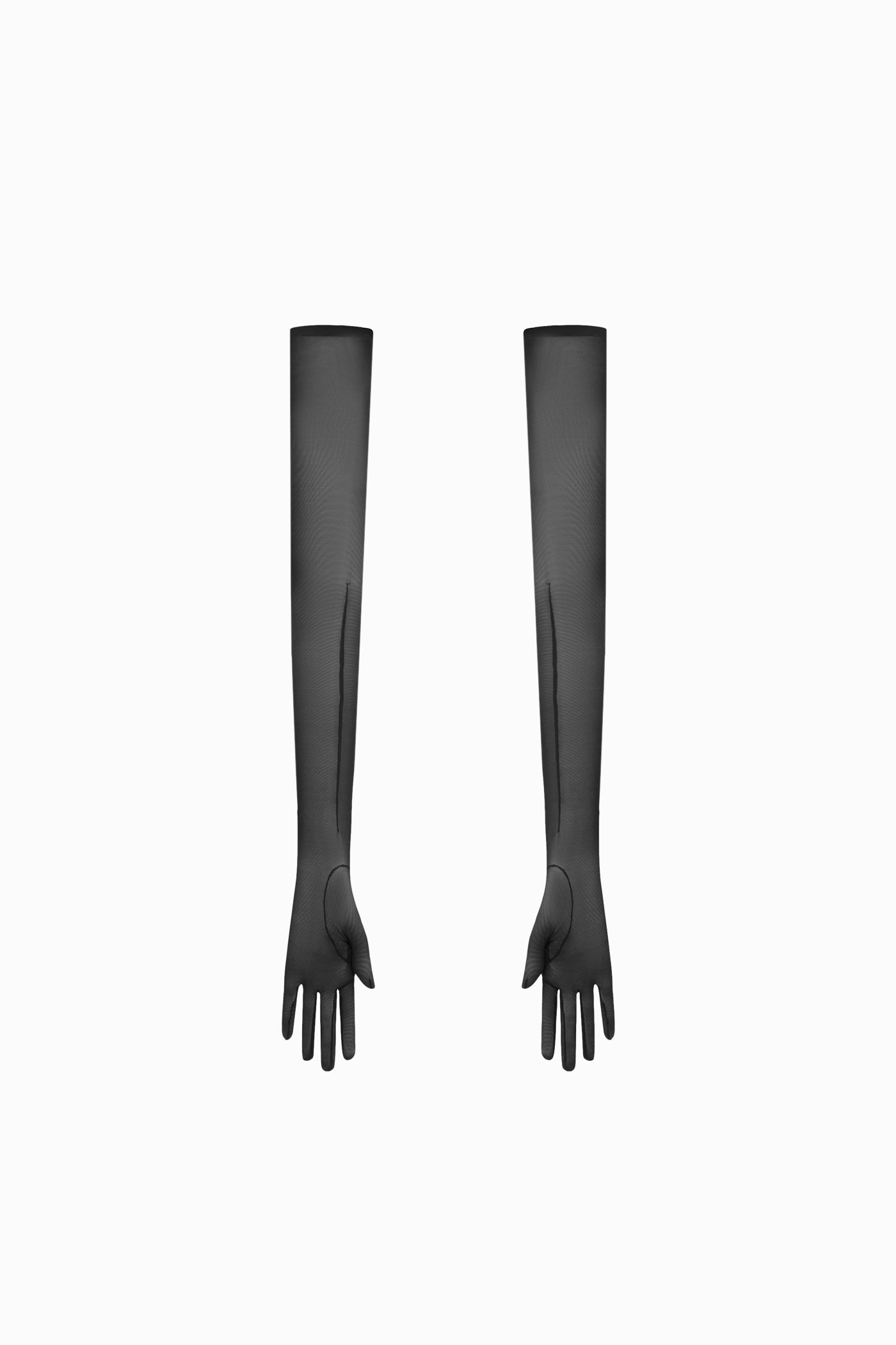 LONG MESH GLOVES IN BLACK