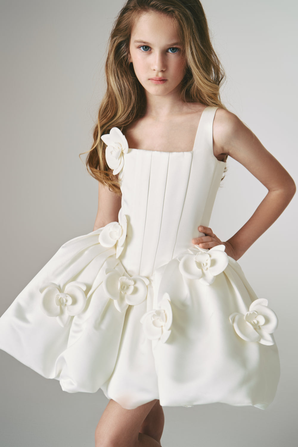 MISS LOLI TRANSFORMER DRESS WITH ORCHIDS
