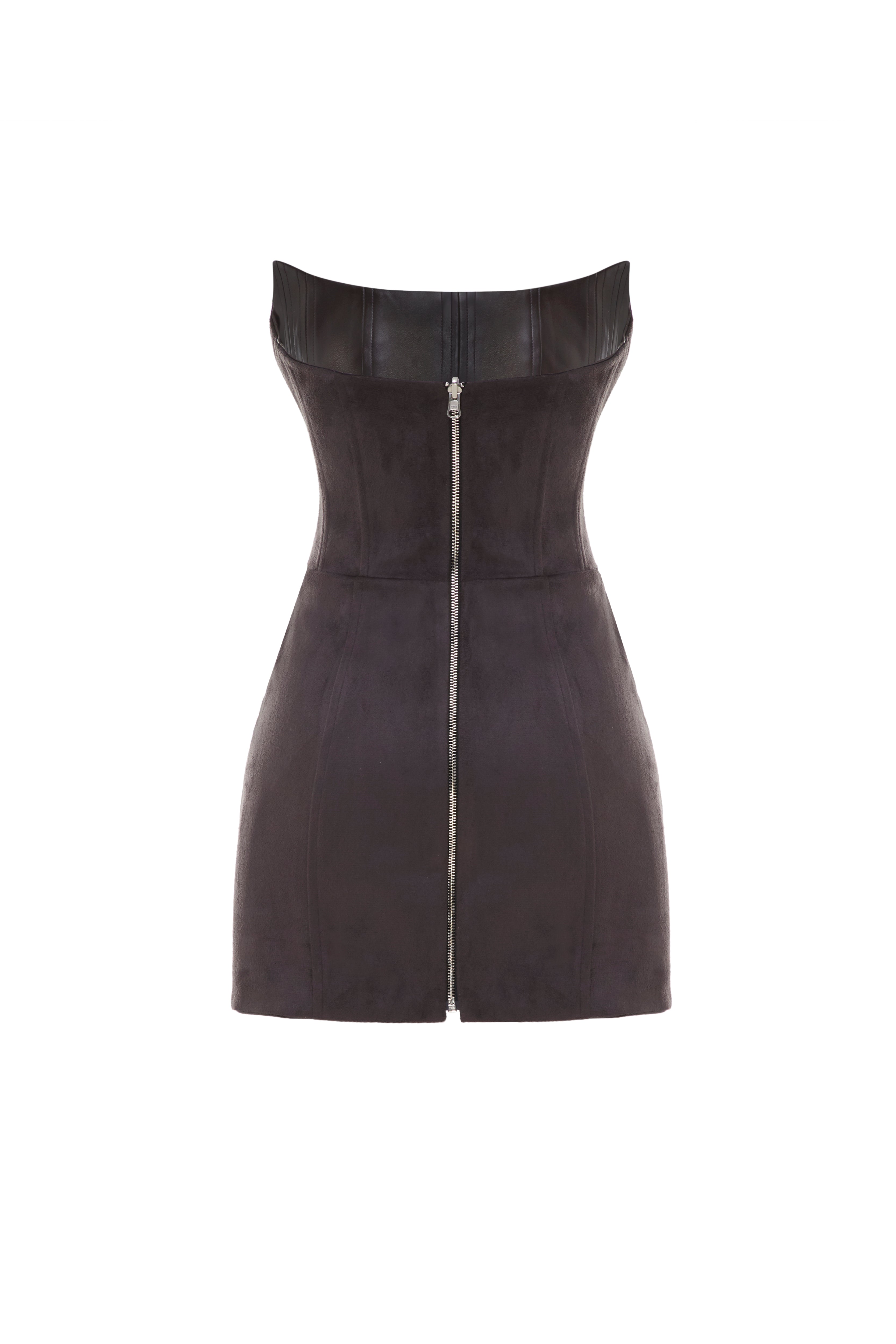TWO SIDED TIBI LEATHER DRESS