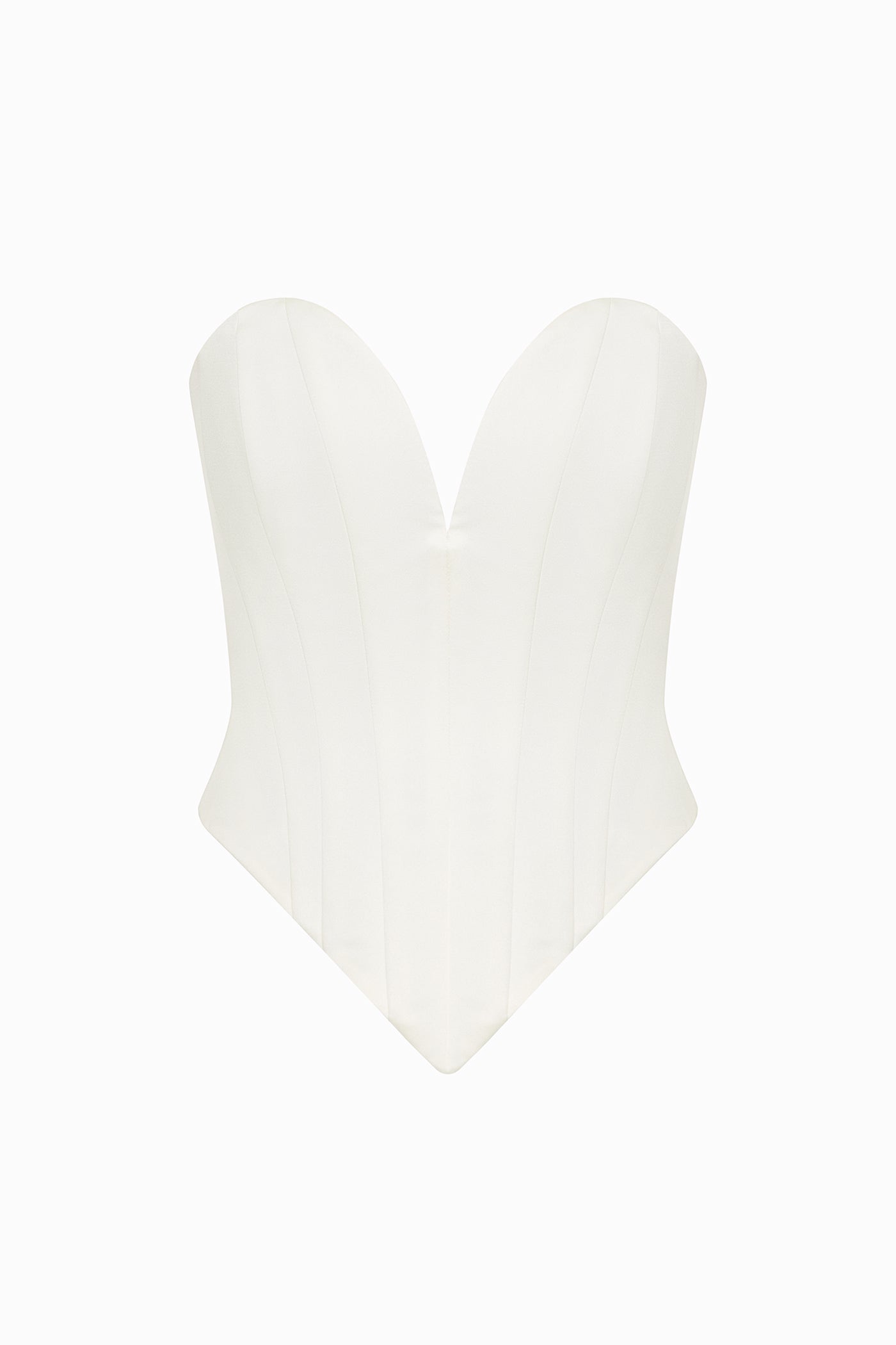 DAVINA SATIN CORSET IN WHITE