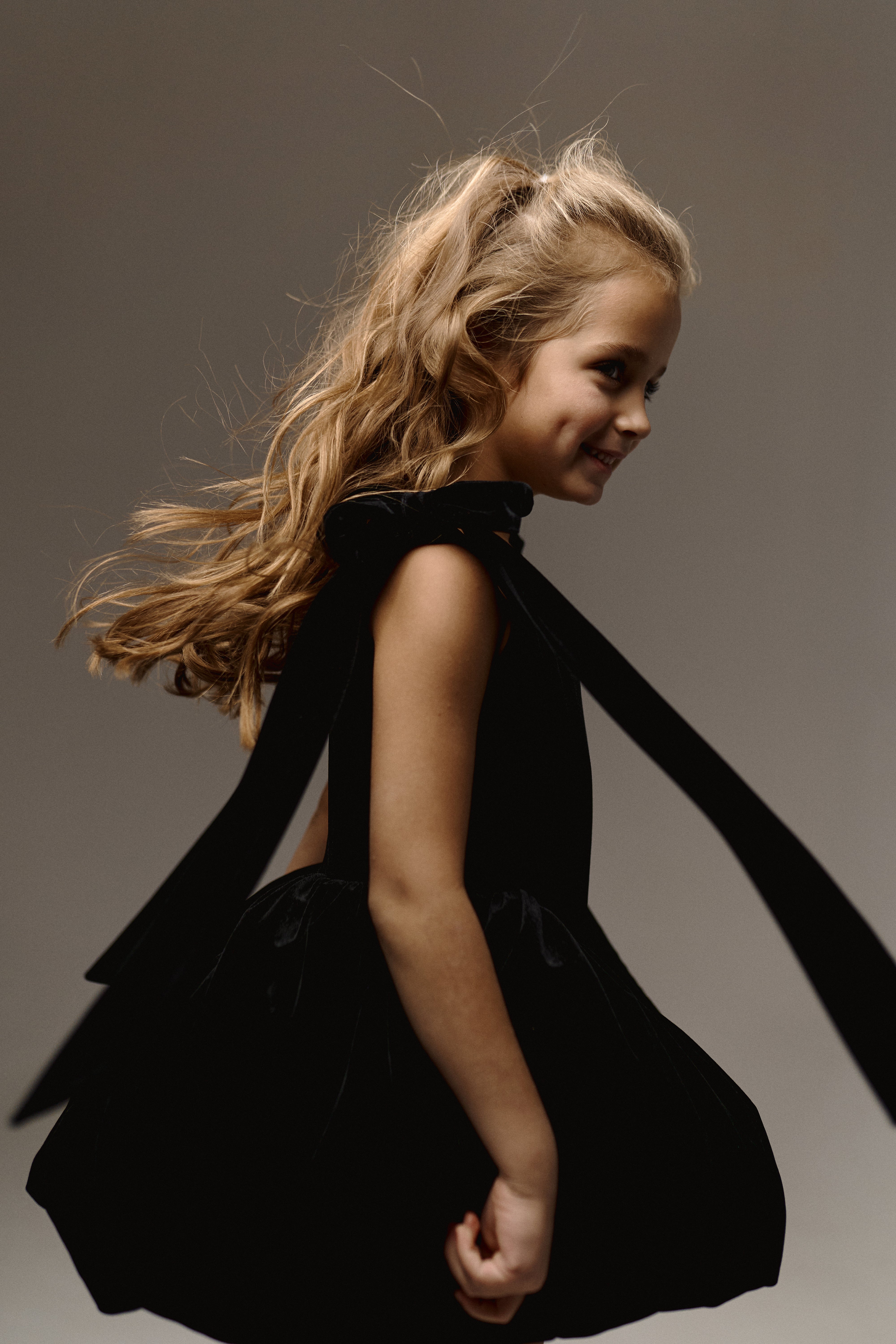 BOWS FOR MISS LICA DRESS IN BLACK