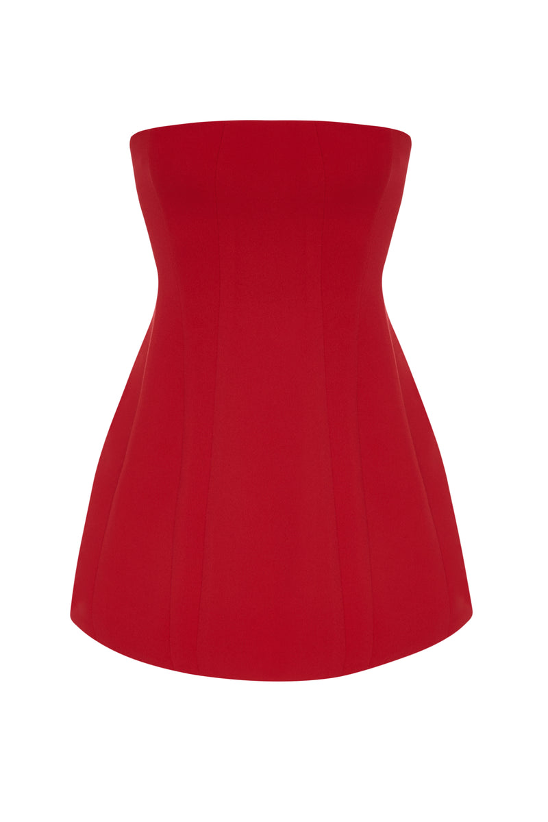 CORSET MINI DRESS RED – BALYKINA