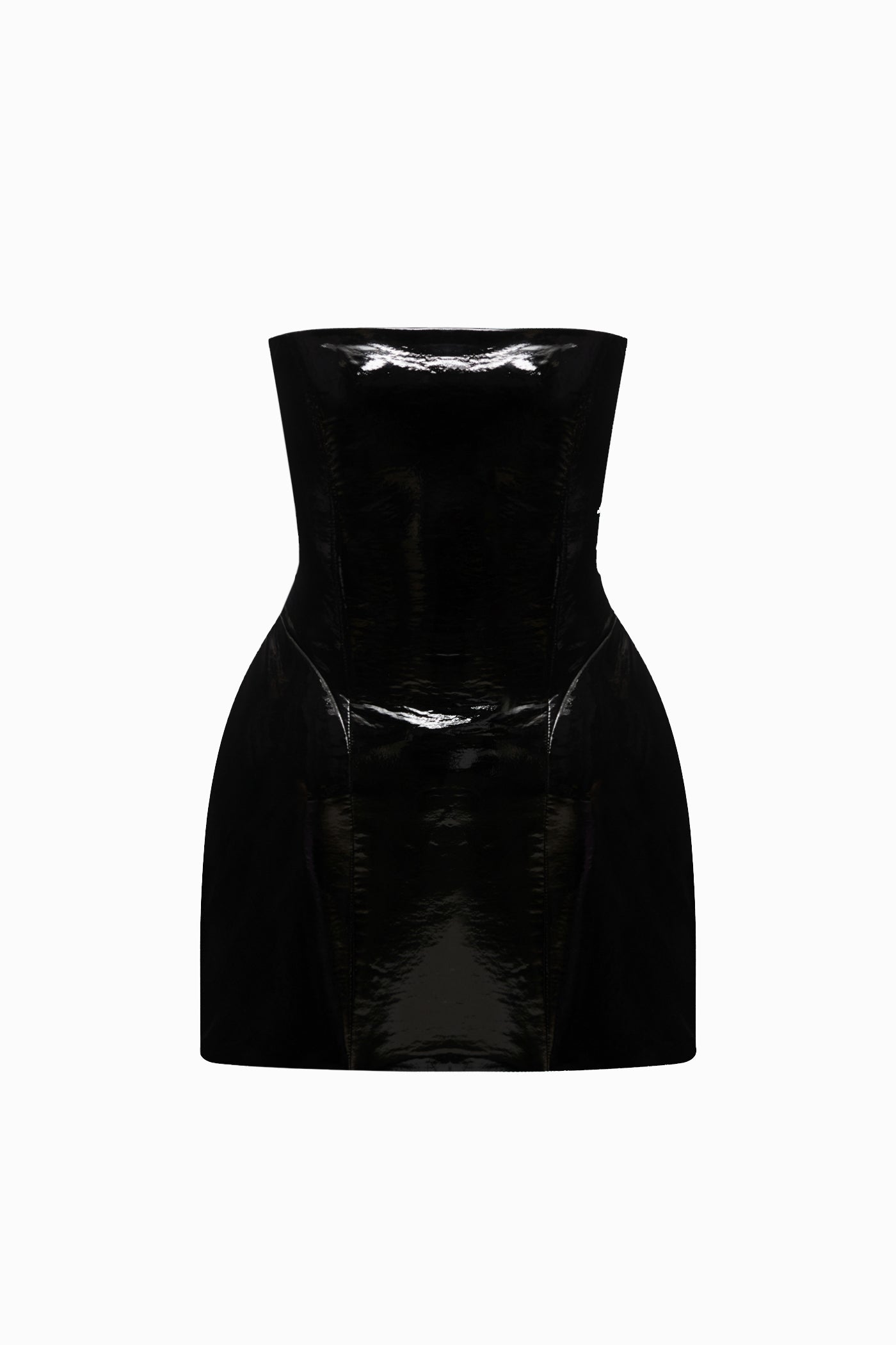 TIA LACQUE DRESS BLACK