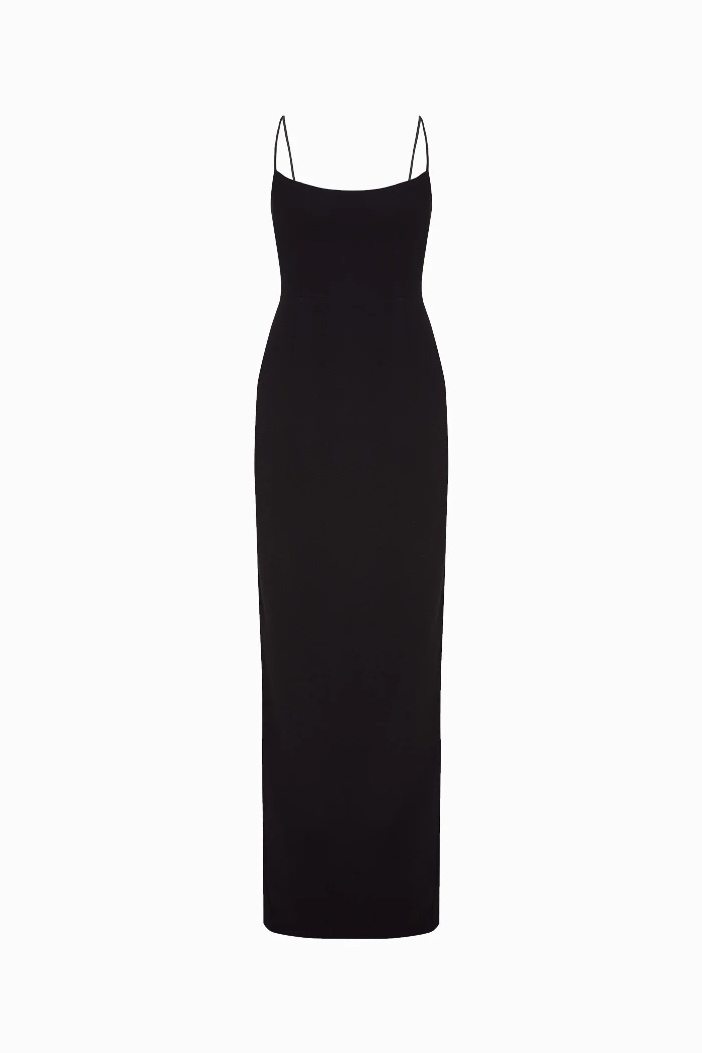 MAXI DRESS WITH STRAPS BLACK