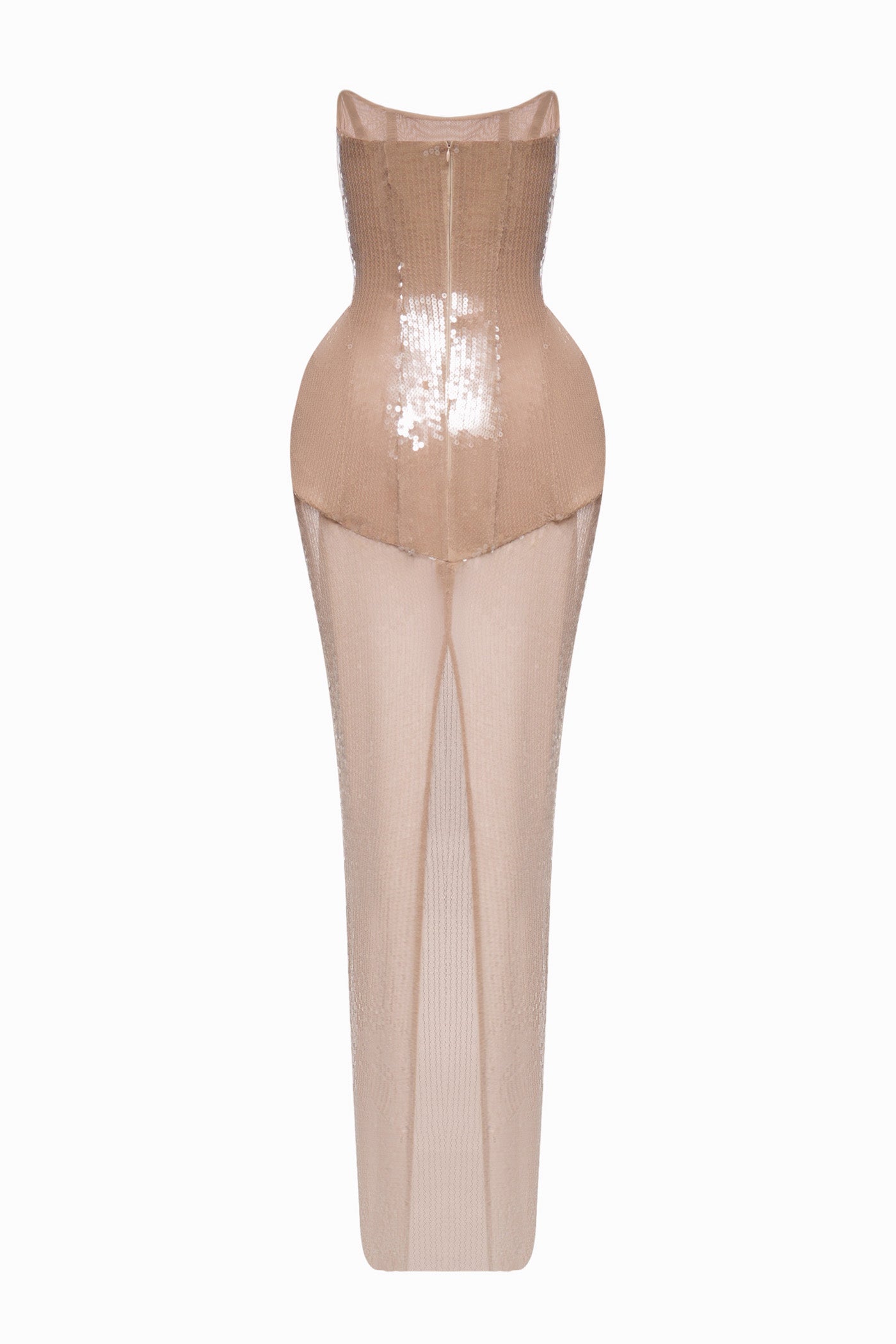MUNA SHEER DRESS BEIGE