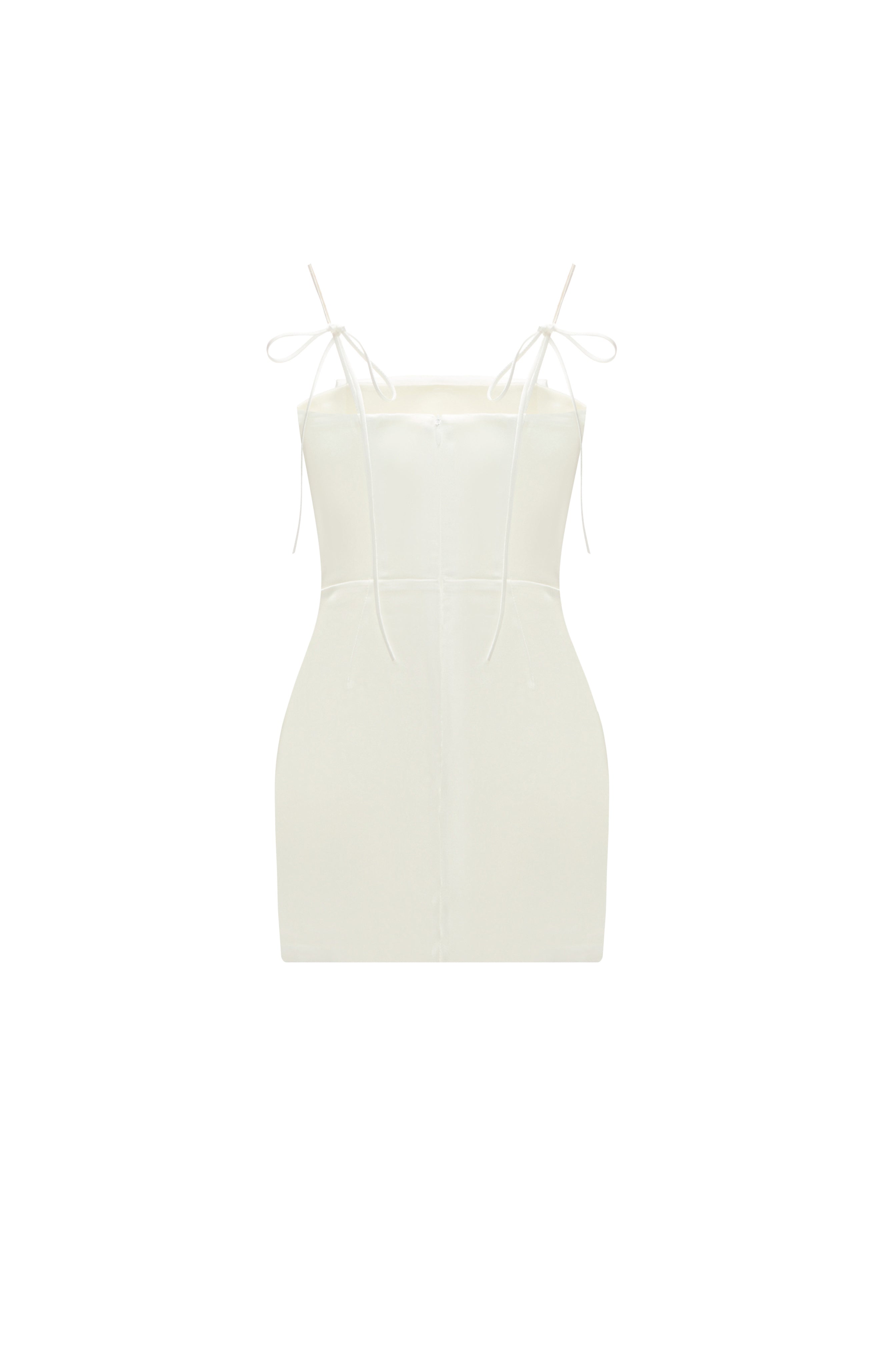 MISS ROSIE DRESS WITH REMOVABLE TRAIL WHITE