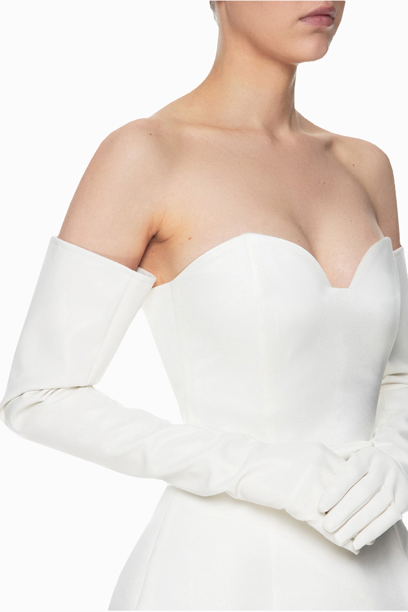 LEATHER GLOVES WHITE