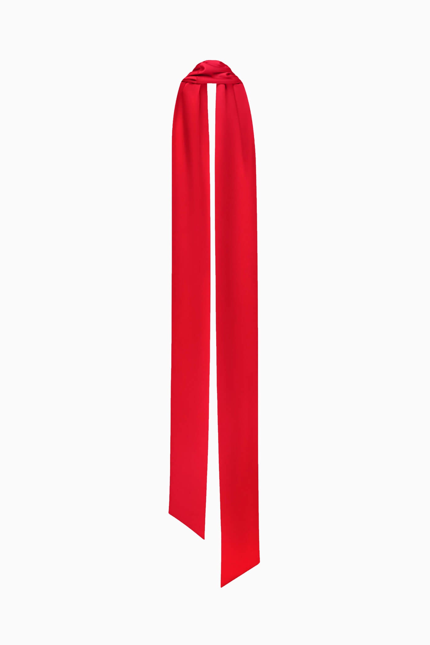 LONG MATTE SCARF RED