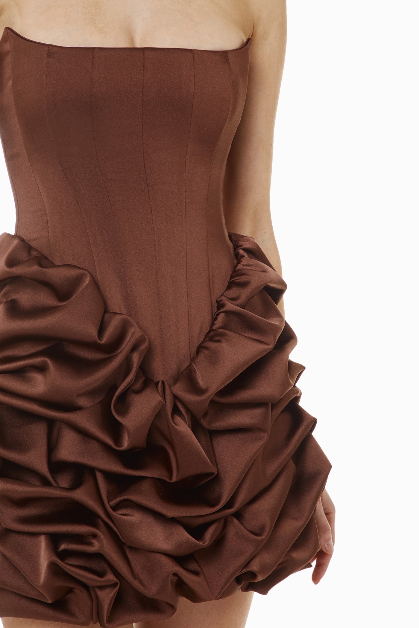 TRAIL FOR LUCKY DRESS BROWN