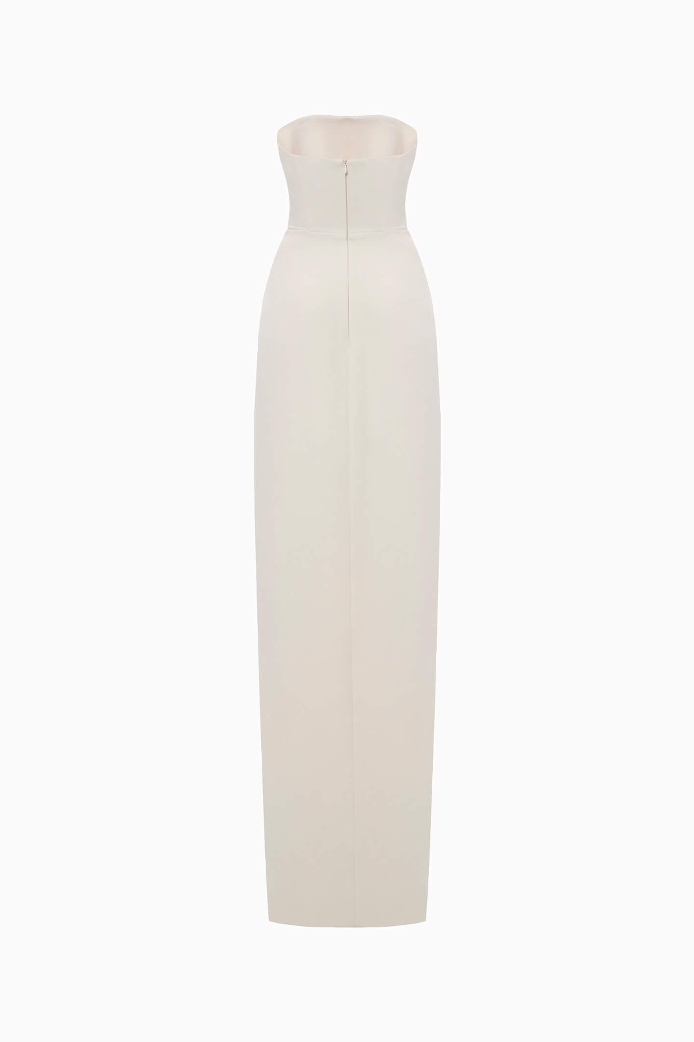 MAXI DRESS WITH A CUT IN BEIGE