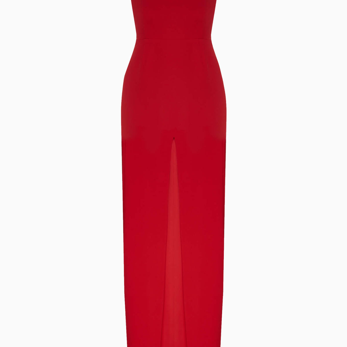 MAXI DRESS WITH A CUT RED