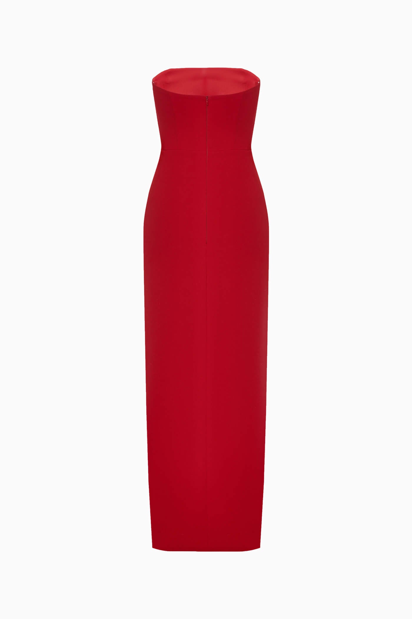 MAXI DRESS WITH A CUT RED S
