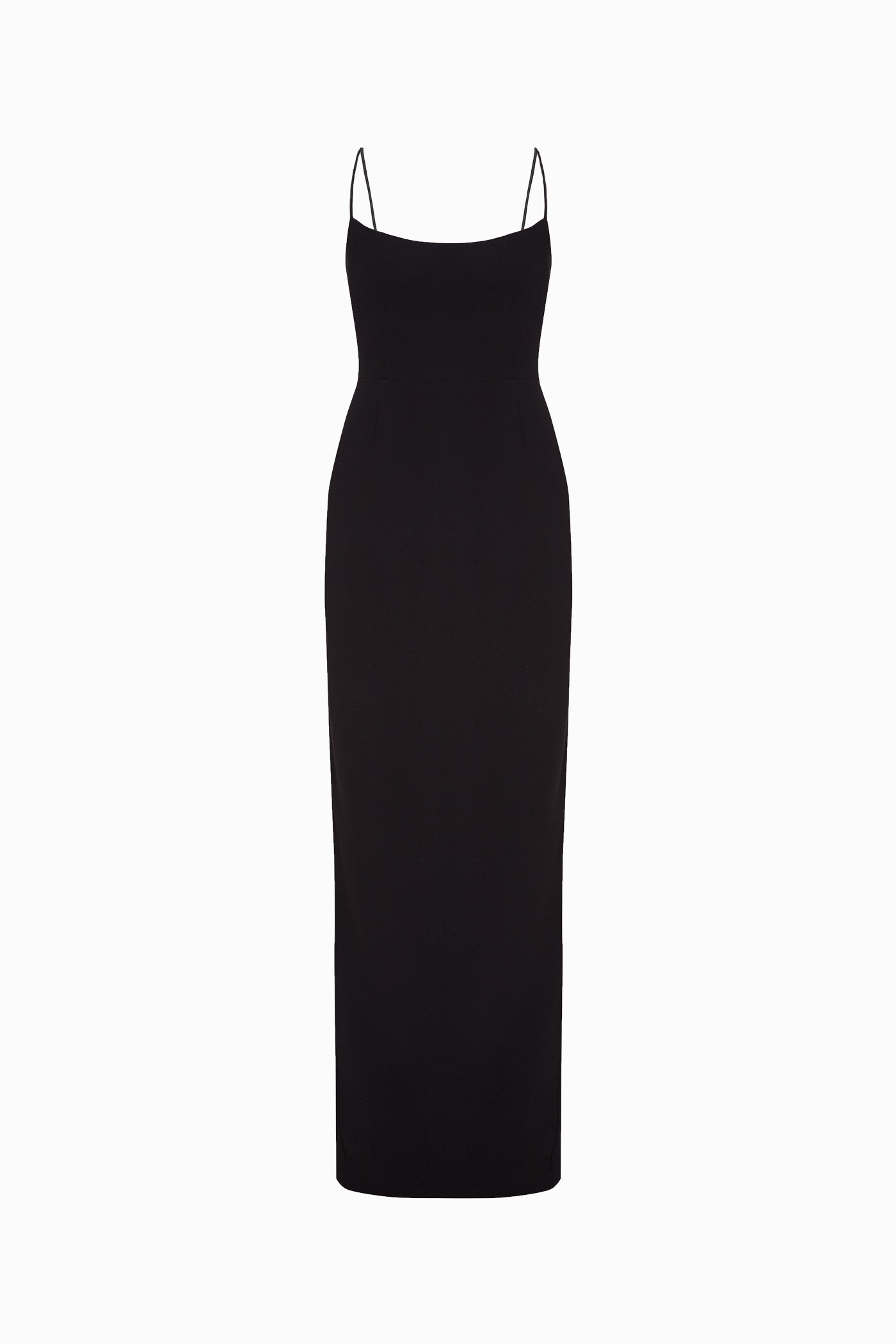 MAXI DRESS WITH STRAPS BLACK
