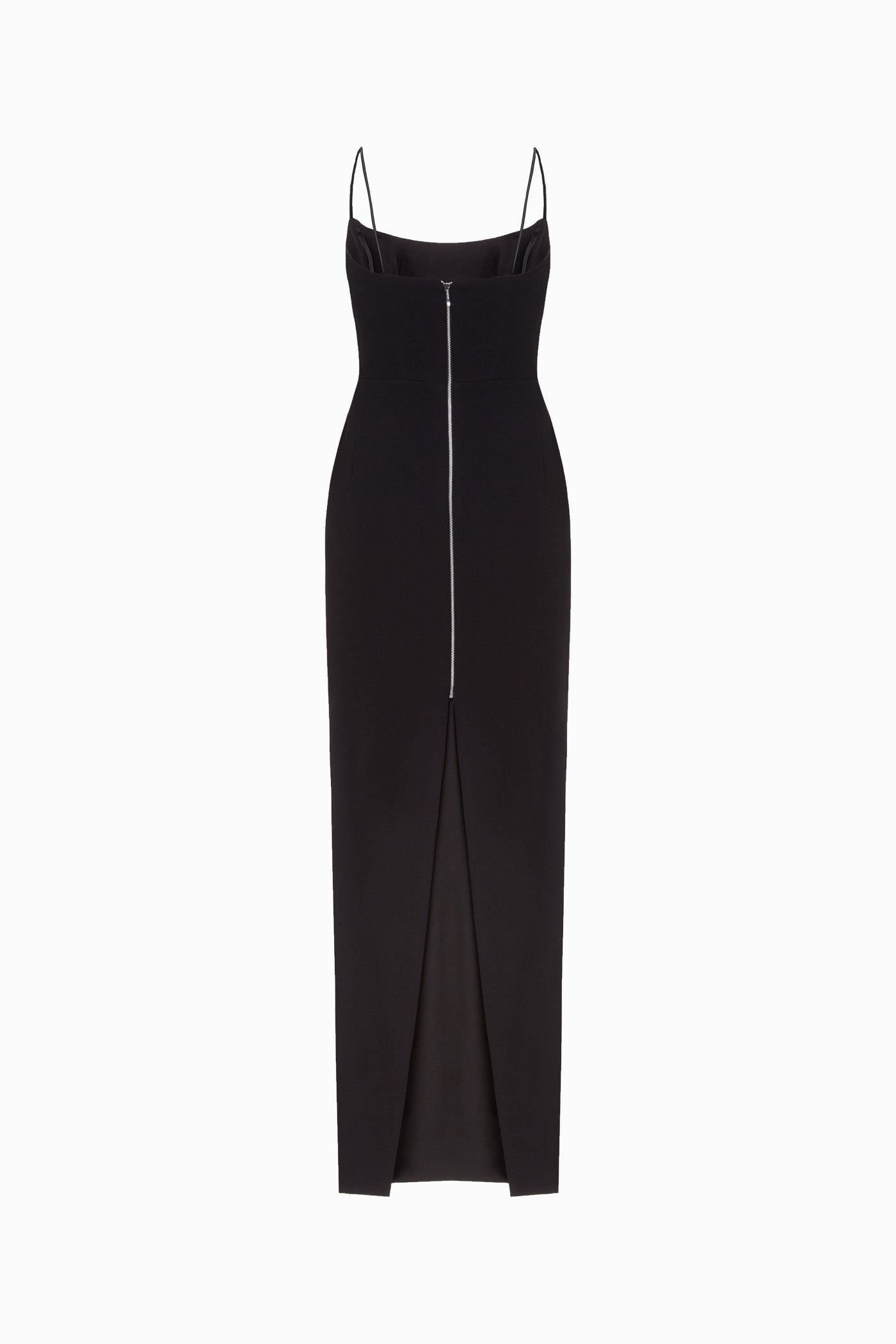 MAXI DRESS WITH STRAPS BLACK