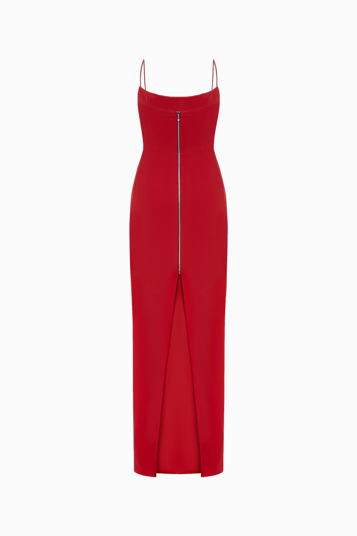 MAXI DRESS WITH STRAPS RED