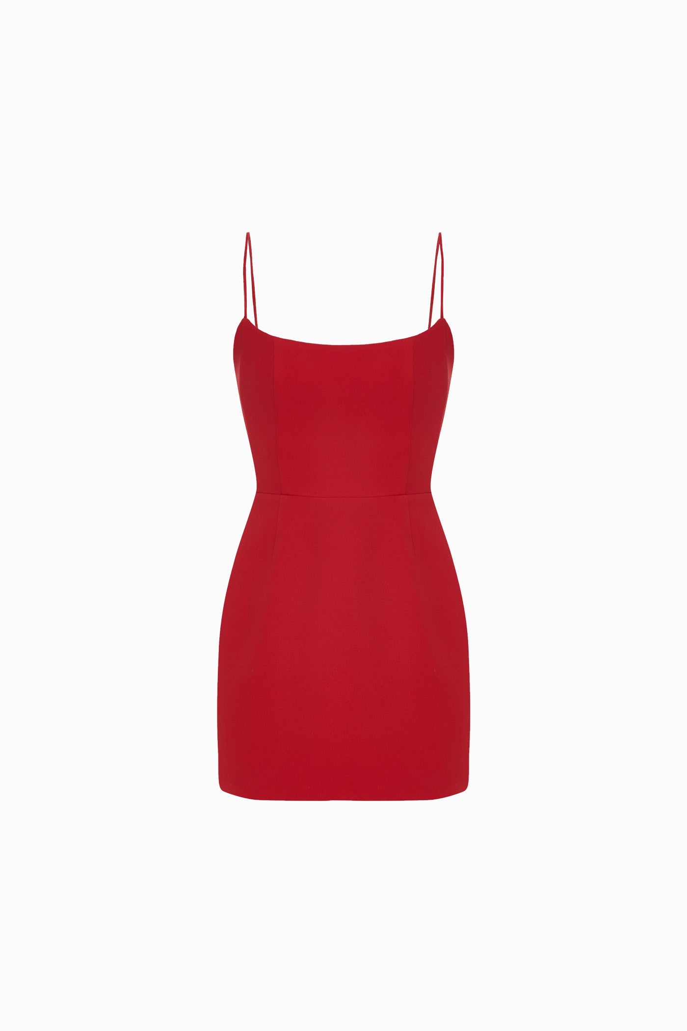 MINI DRESS WITH STRAPS RED - Main Image