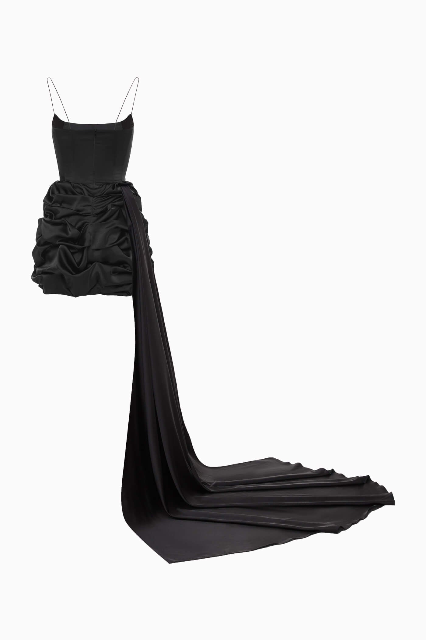 SILK TRAIL FOR LUCKY DRESS BLACK