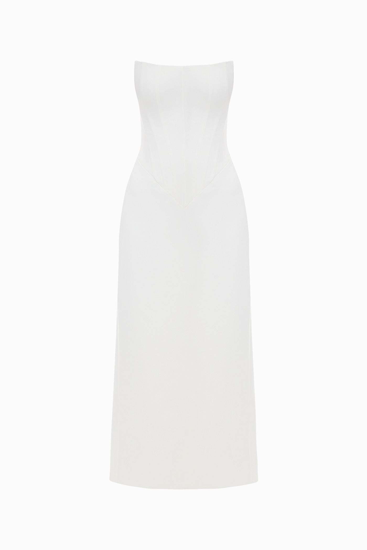 TIBI MIDI DRESS IN MILK