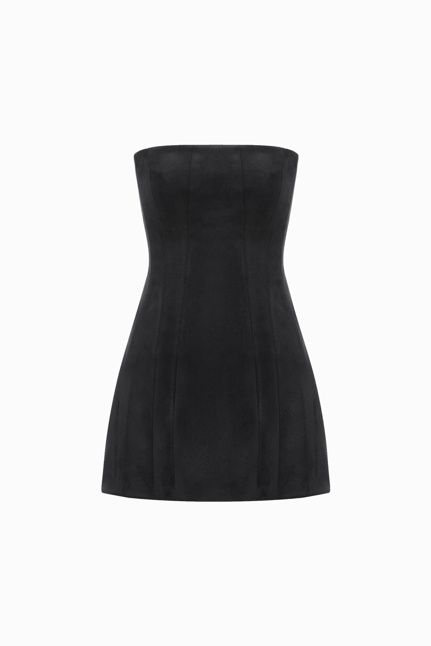 TWO SIDED LEATHER CORSET DRESS BLACK