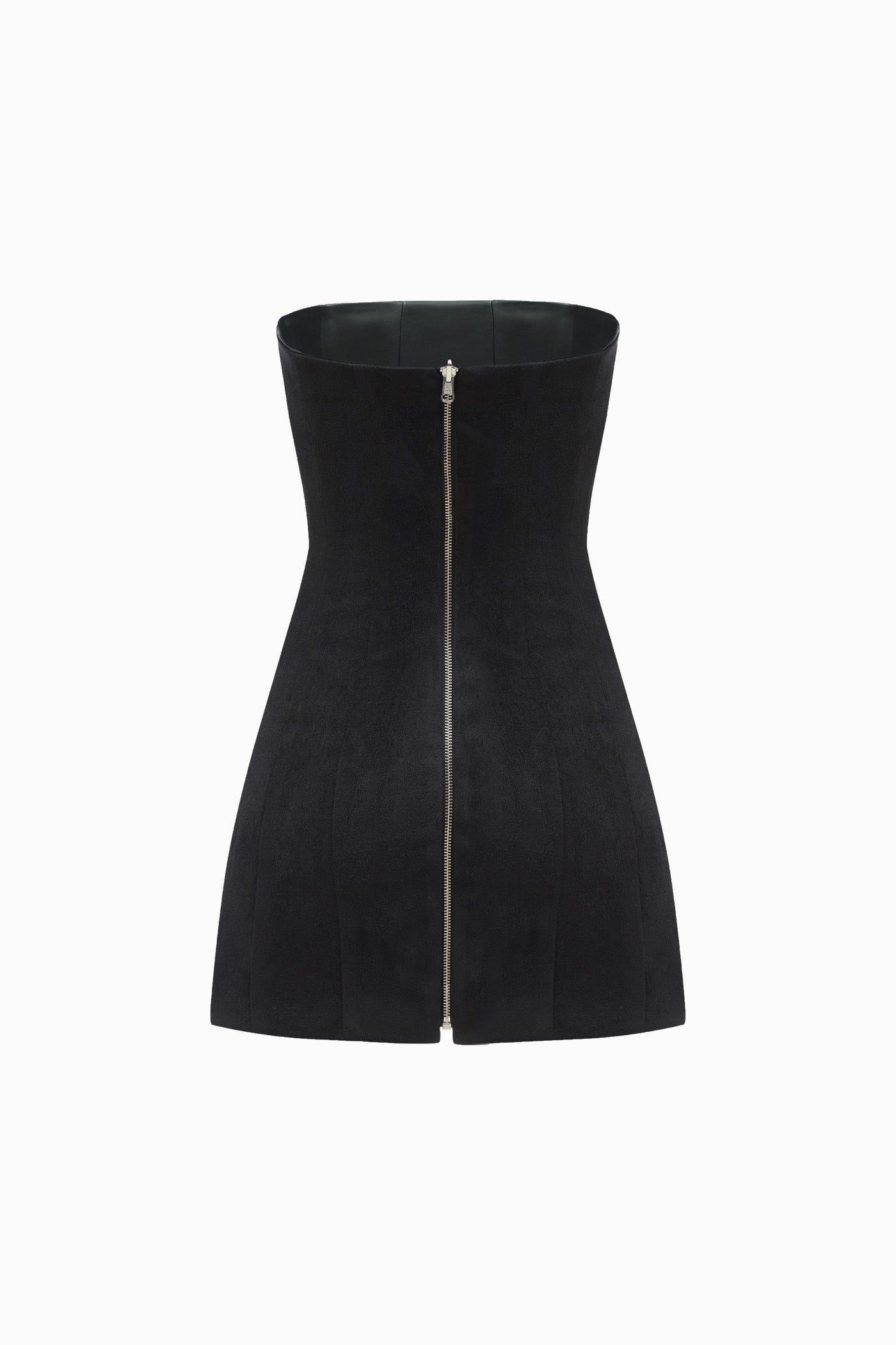 TWO SIDED LEATHER CORSET DRESS BLACK