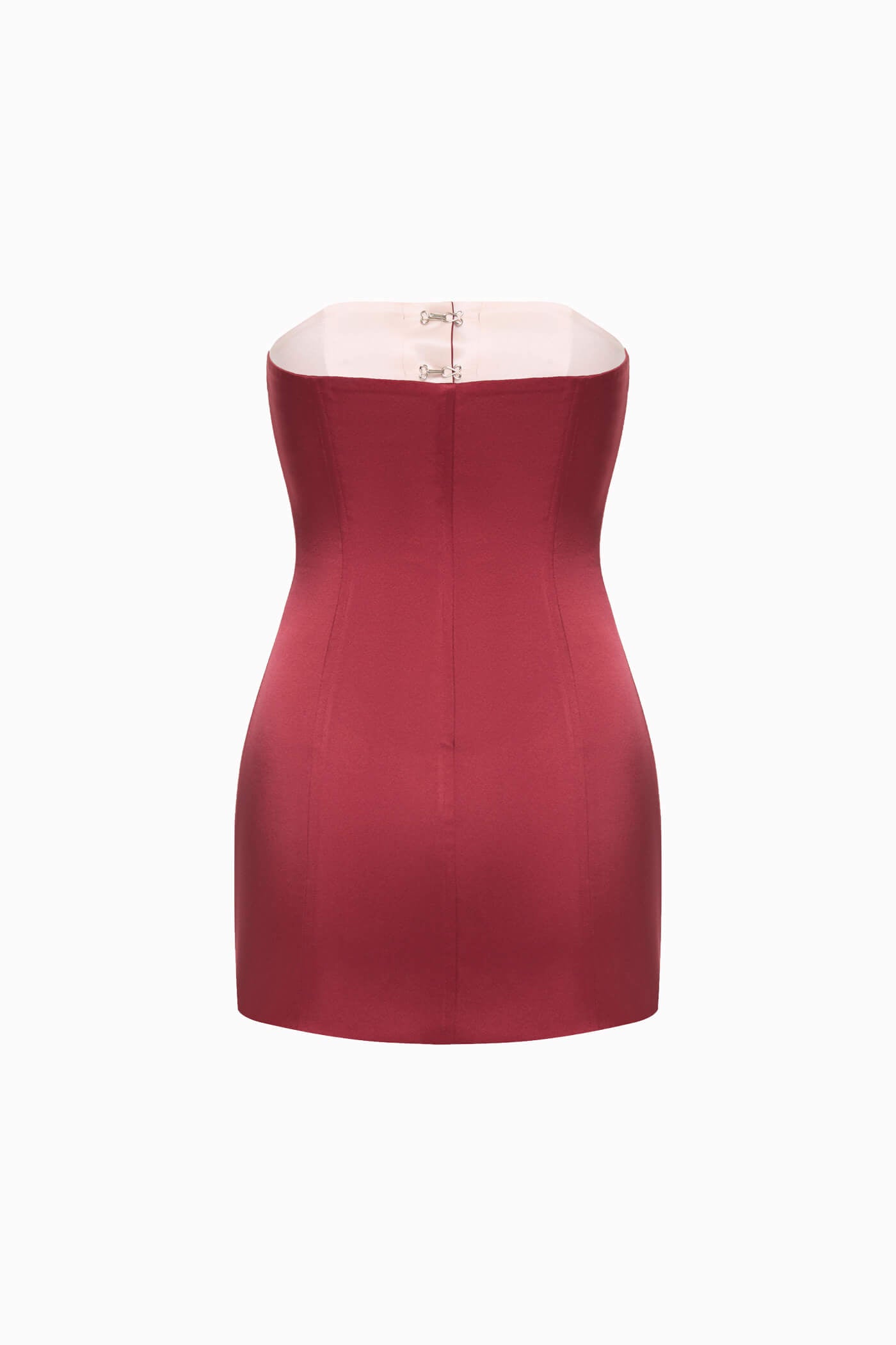 TWO SIDED LOREN DRESS BURGUNDY-PEACH