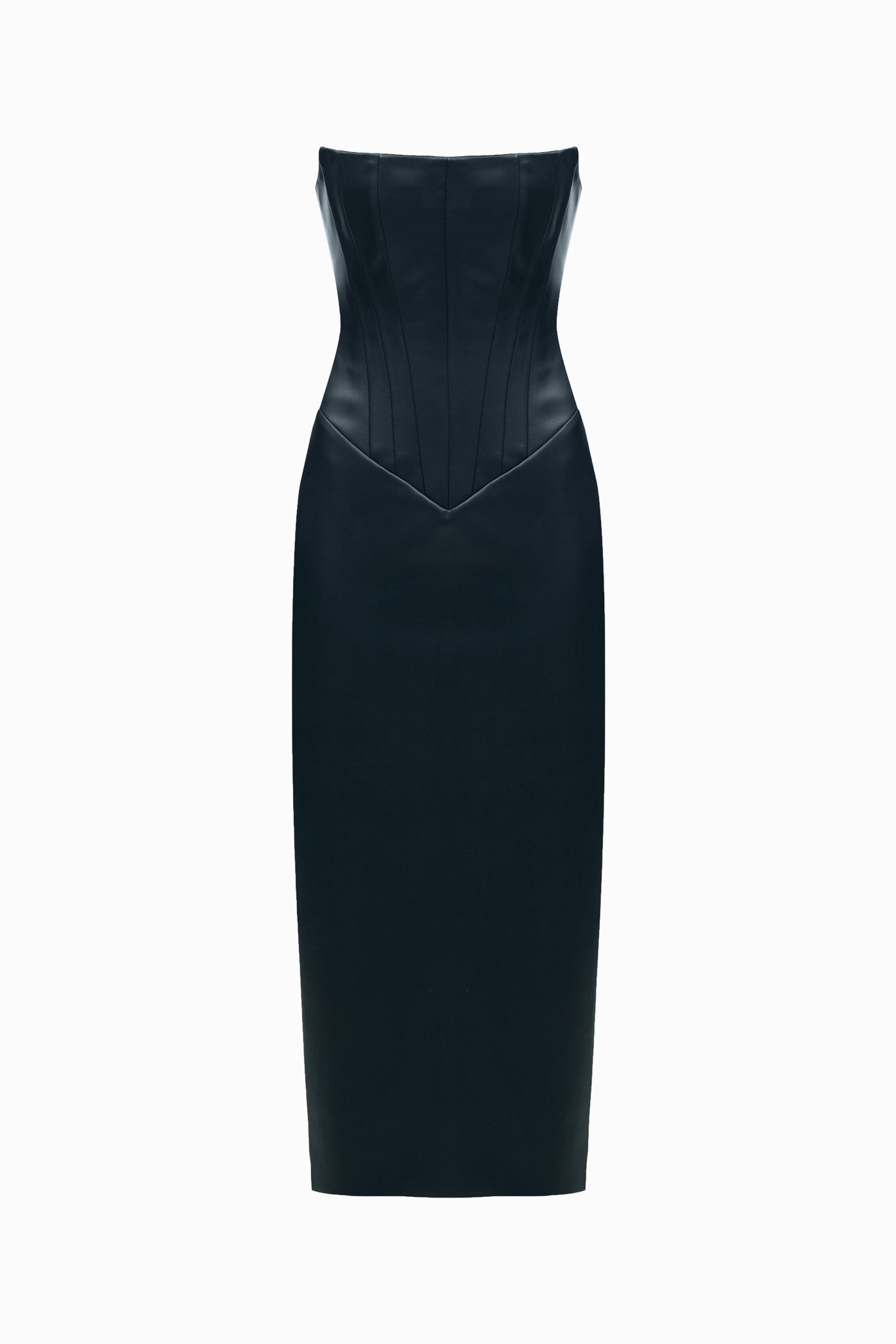TWO SIDED TIBI MIDI DRESS NAVY-BLUE