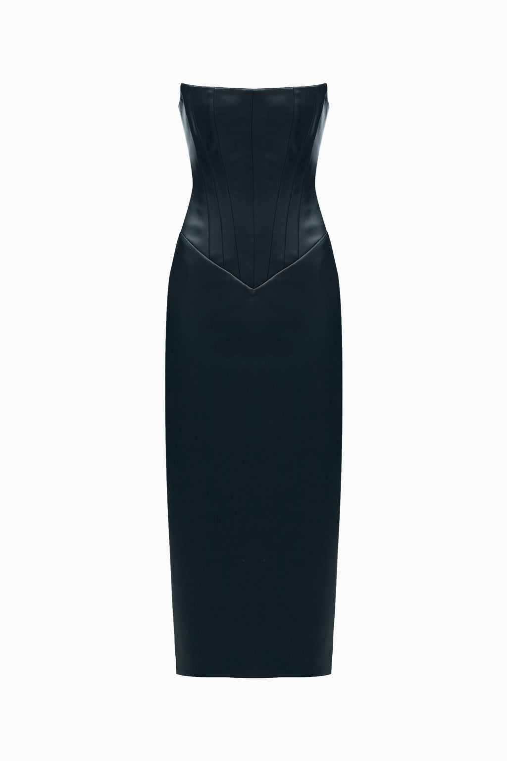 TWO SIDED TIBI MIDI DRESS NAVY-BLUE XXS
